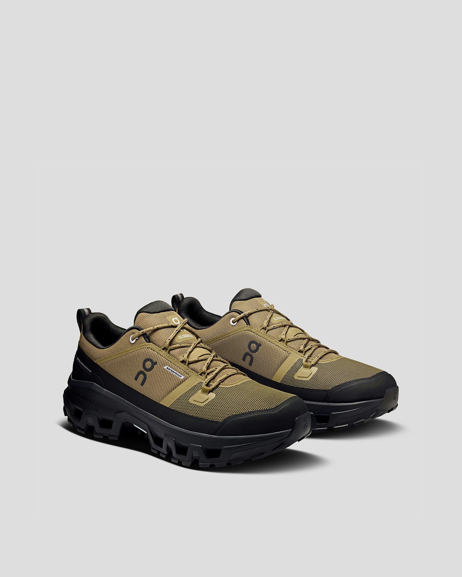 Men's On Cloudrock Low Hiking Shoes - Lightweight Waterproof Trail Running Shoes for Men, Hunter/Black - Perfect for Outdoor Adventures, Hiking & Travel