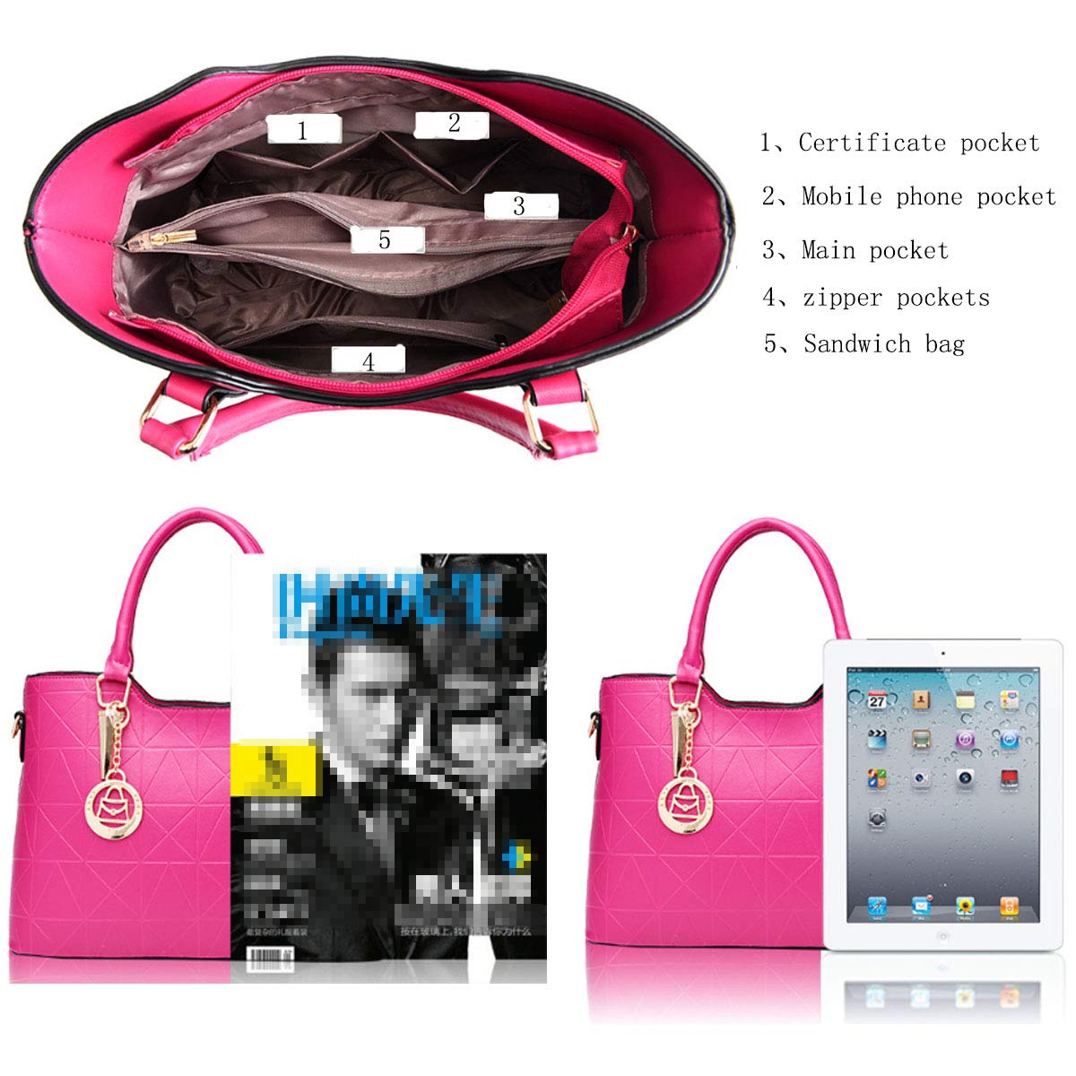 Stylish Women's PU Leather Handbags - Top Handle Satchel & Shoulder Tote Purse for Ladies | Perfect for Work, Travel & Everyday Use