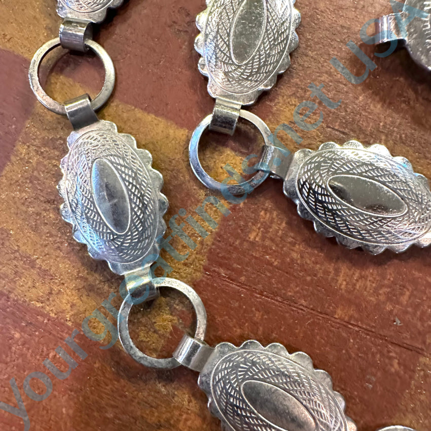 Vintage Western Silver Concho Belt for Women & Men | Authentic Costume Accessory | Perfect for Halloween, Rodeo, and Cowboy-Themed Parties