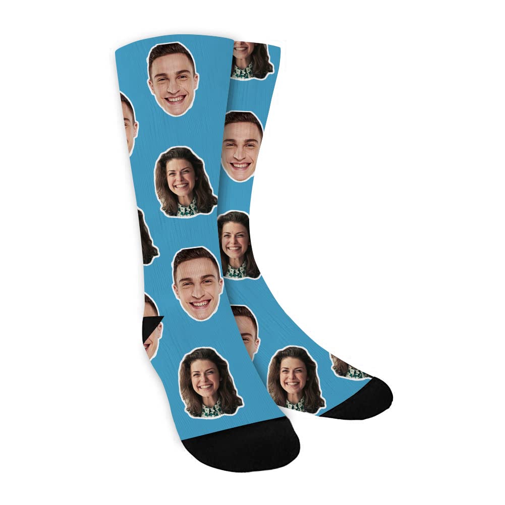 Custom Photo Socks - Personalized Picture Socks with Your Face | Funny Unisex Socks for Men & Women | Great for Gifts, Couples & Special Occasions