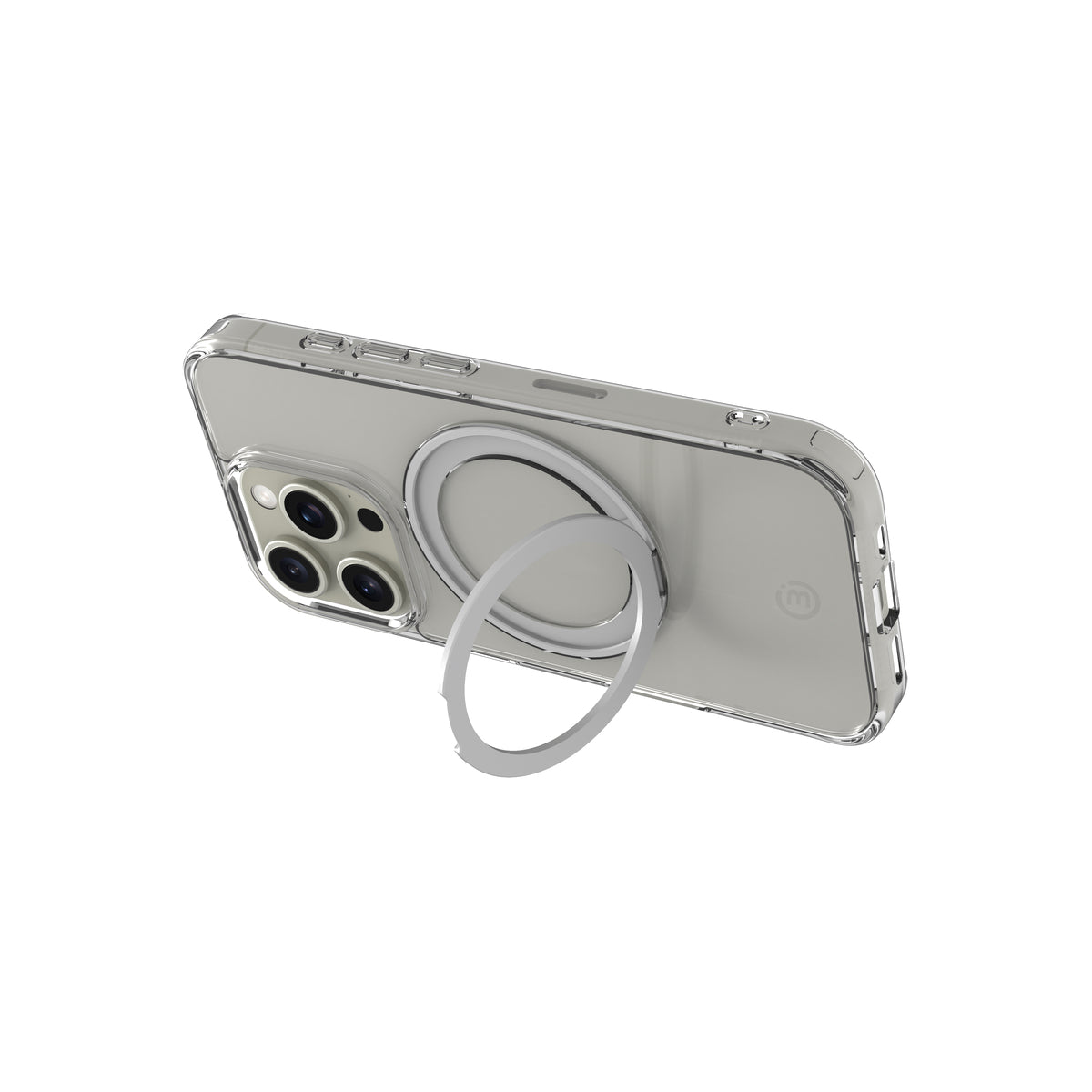 3sixT NeoStand 360° Rotating Clear Phone Case for iPhone 16 Pro - Protective Cover with Stand Function for Hands-Free Viewing, Gaming & Video Calls