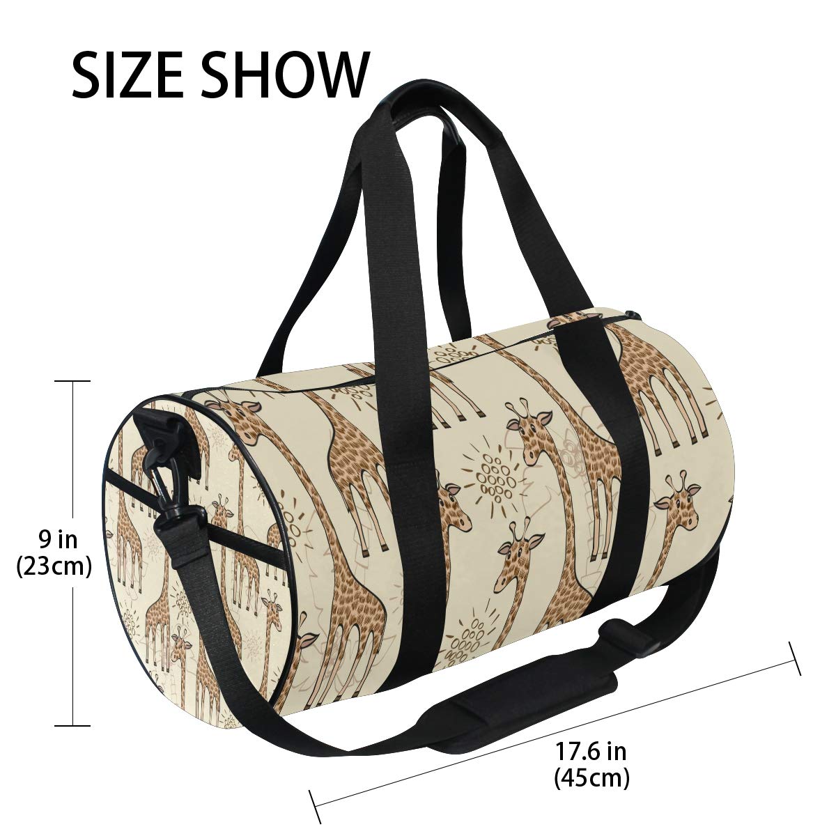 Durable Canvas Giraffe Duffel Bag for Gym, Sports & Travel – Perfect for Overnight Trips, Workouts & Weekend Getaways