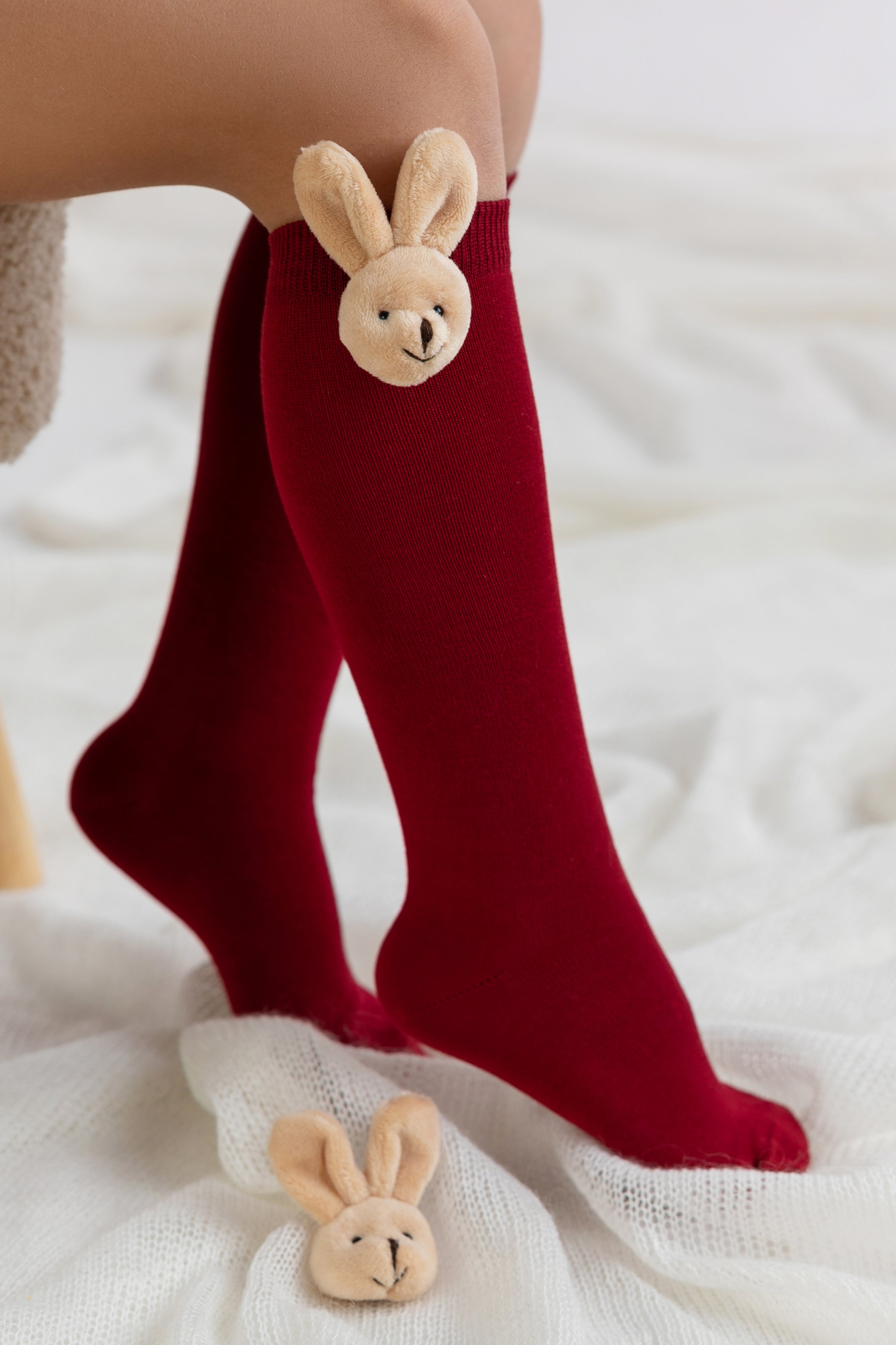 3D Bunny Knee High Socks for Women - Cute Easter Bunny Print Crew Socks - Soft Comfortable Novelty Socks for Cosplay, Gifts, and Everyday Wear