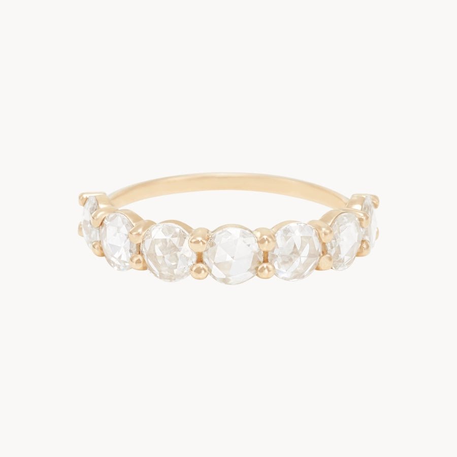 14K Yellow Gold Extra Large Moonglade Ring with Rose-Cut Diamonds | Elegant Statement Jewelry for Weddings, Parties & Special Occasions
