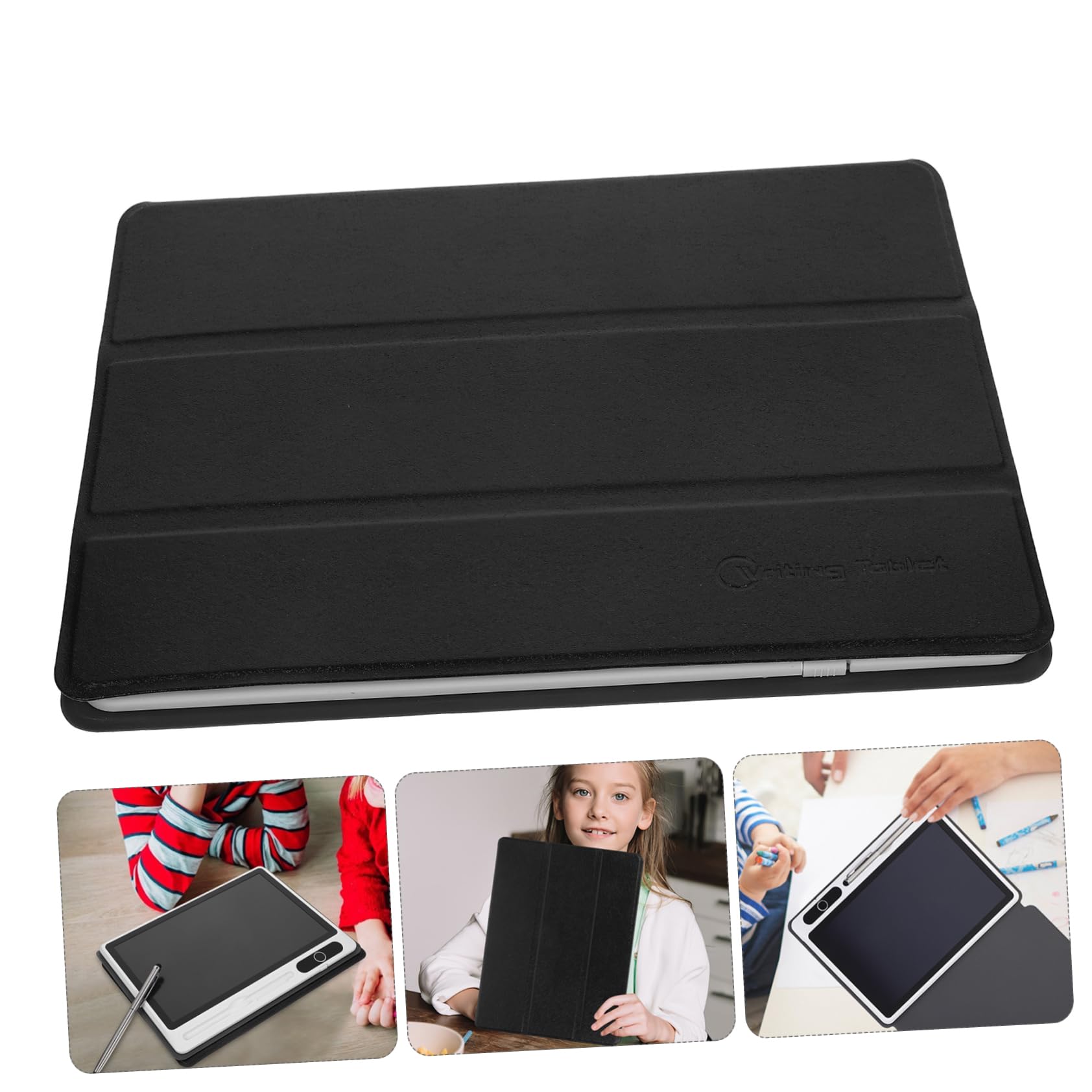 PartyKindom LCD Drawing Pad - 10 Inch Erasable Electronic Writing Tablet for Kids, Digital Sketchbook with Stylus & Leather Cover - Perfect for Note Taking, Drawing, Learning & Office Use