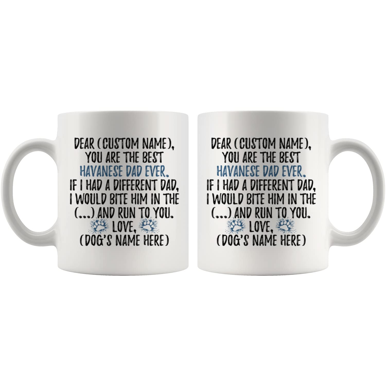 Personalized Havanese Dog Dad Coffee Mug - 11oz Ceramic Cup for Dog Lovers, Perfect Gift for Havanese Owners - Great for Coffee, Tea & Hot Drinks at Home or Office