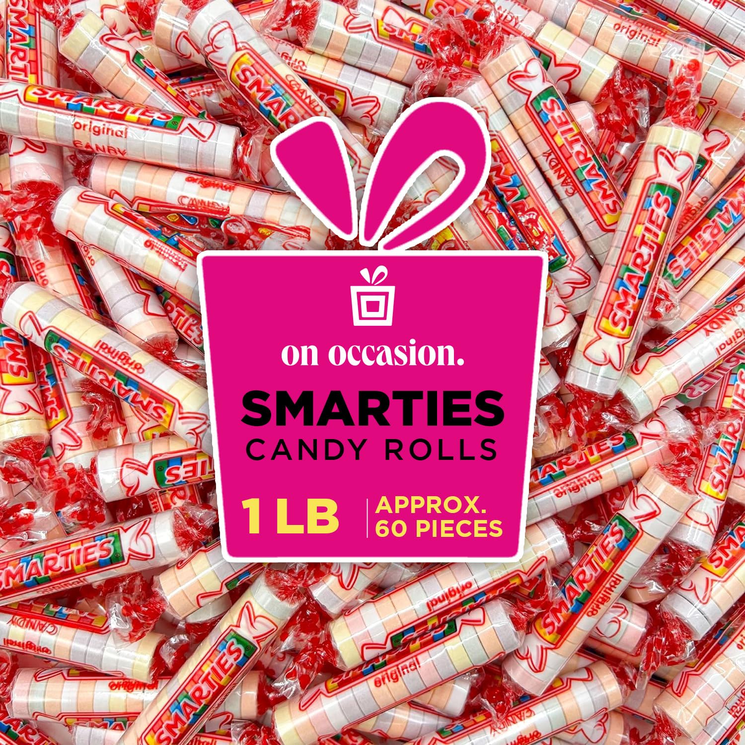 Smarties Candy Rolls – 1 lb Bulk Hard Candy – 6 Flavor Variety Pack – Gluten Free Easter Candy – Individually Wrapped Assortment for Goodie Bags, Party Favors, Halloween Treats, Christmas Stocking Stuffers & Birthday Party Supplies