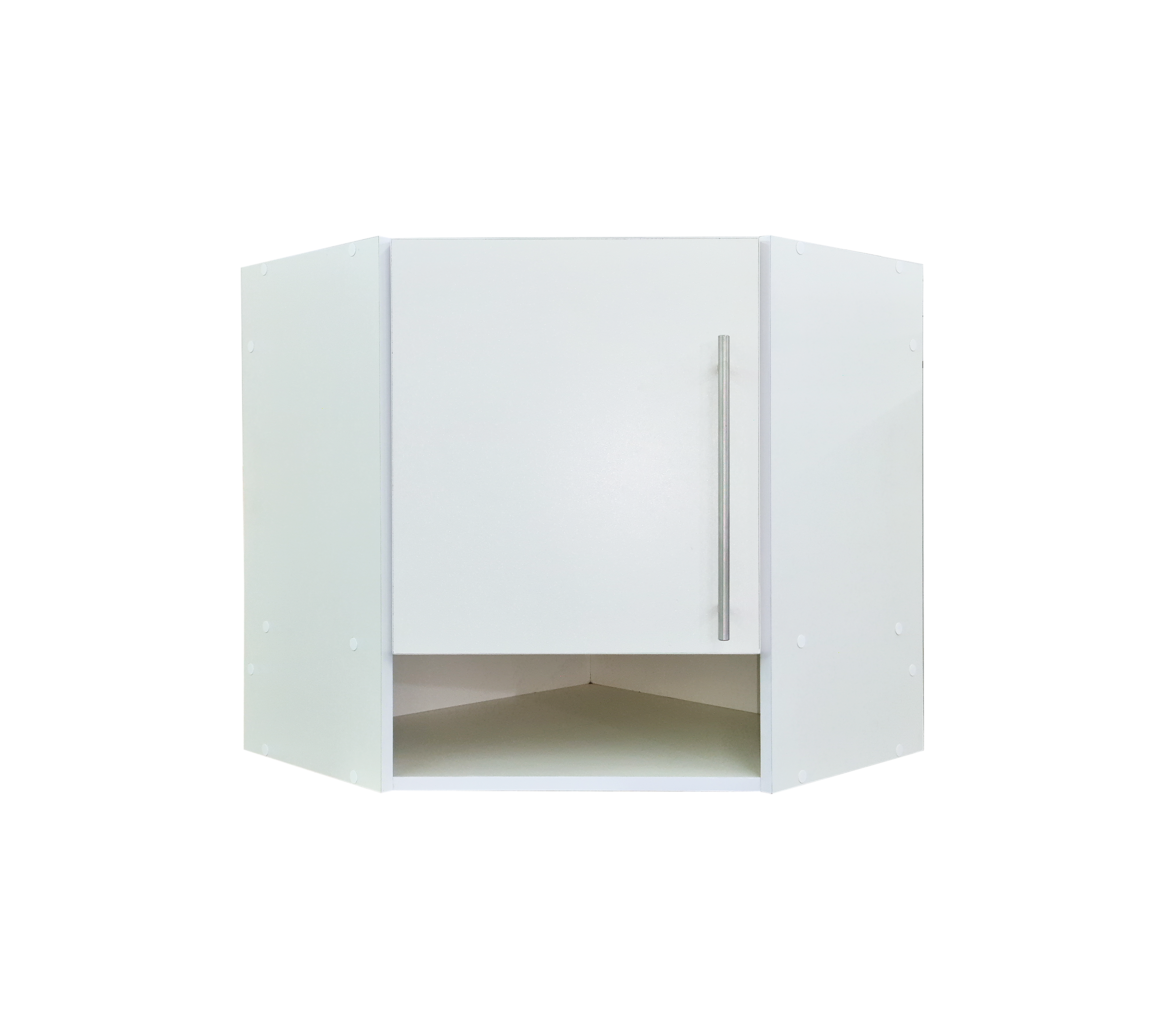 Corner Kitchen Wall Cabinet with Spice Rack & 1 Door - Space Saving Storage for Small Kitchens, Pantry Organization & Spice Display - Perfect for Apartments, RVs & Compact Homes