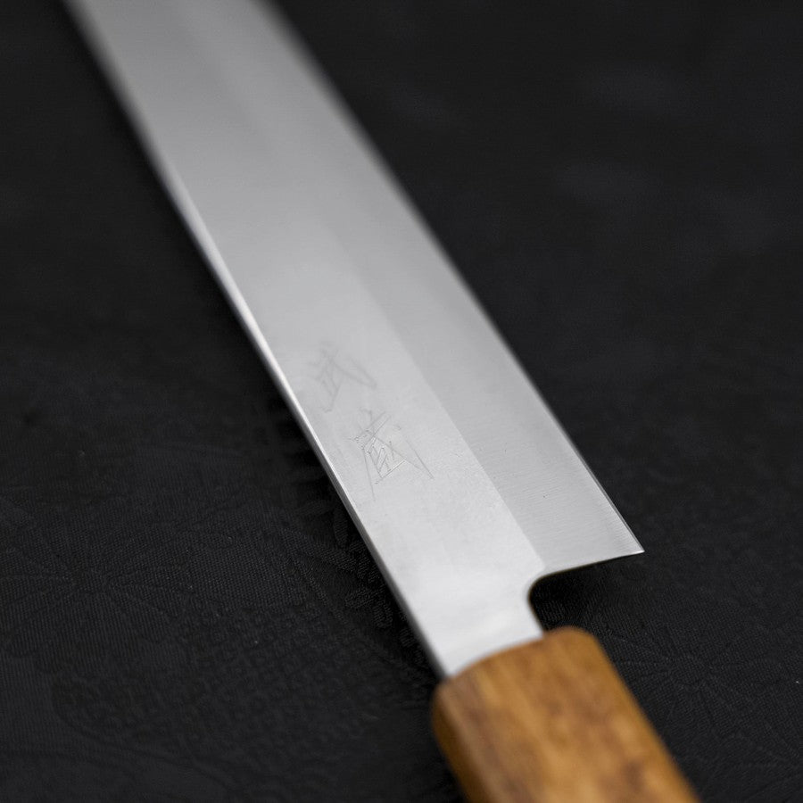 Premium Yanagiba Sushi Knife 240mm - AUS 8 Stainless Steel, Polished Blade with Traditional Yaki Urushi Handle - Perfect for Sushi Chefs & Japanese Cuisine Preparation