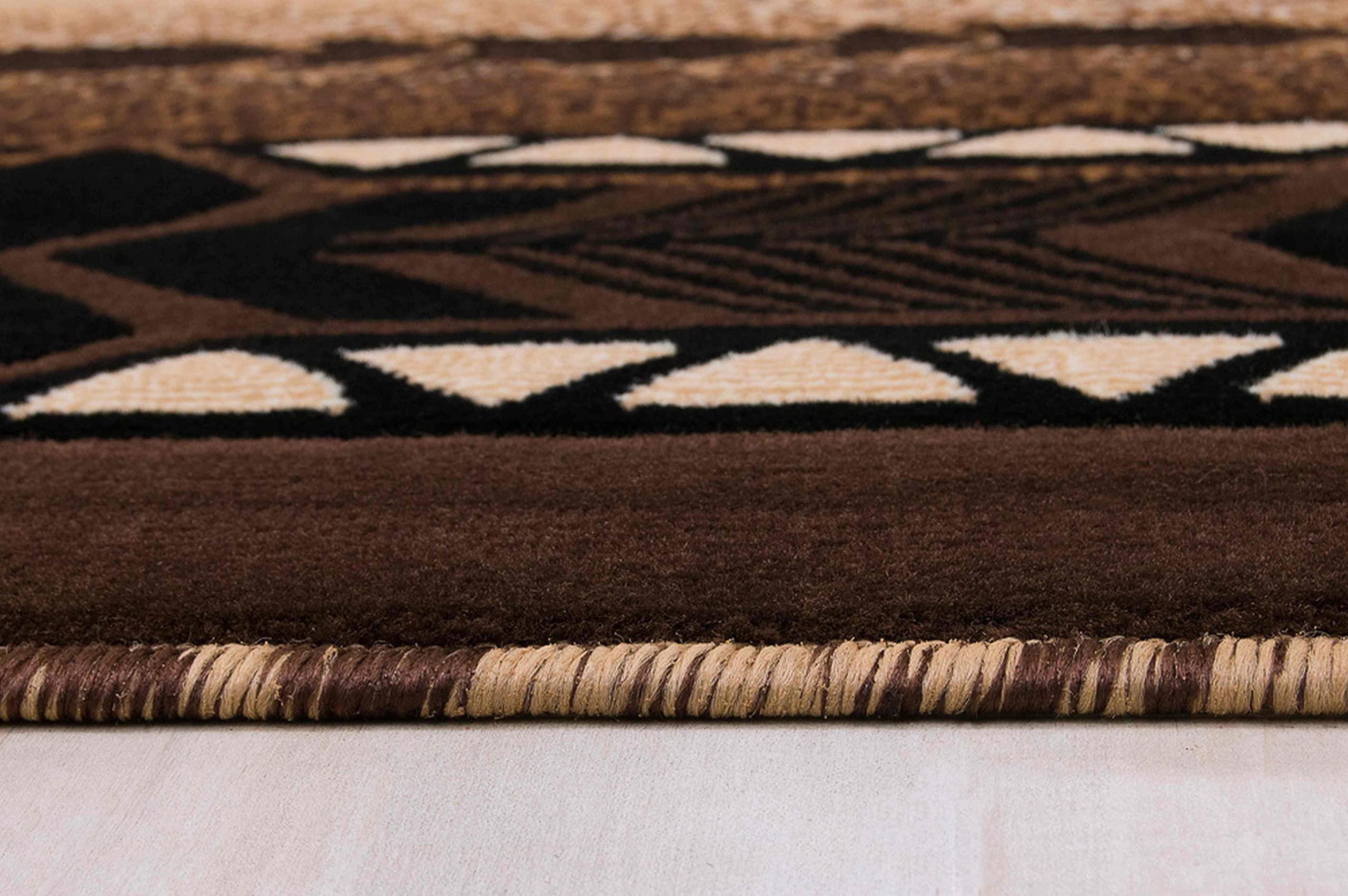Modern Contemporary Berber Rugs - Brown & Ivory Handwoven Cabin Decor - Cozy Living Room, Bedroom & Office Area Rug