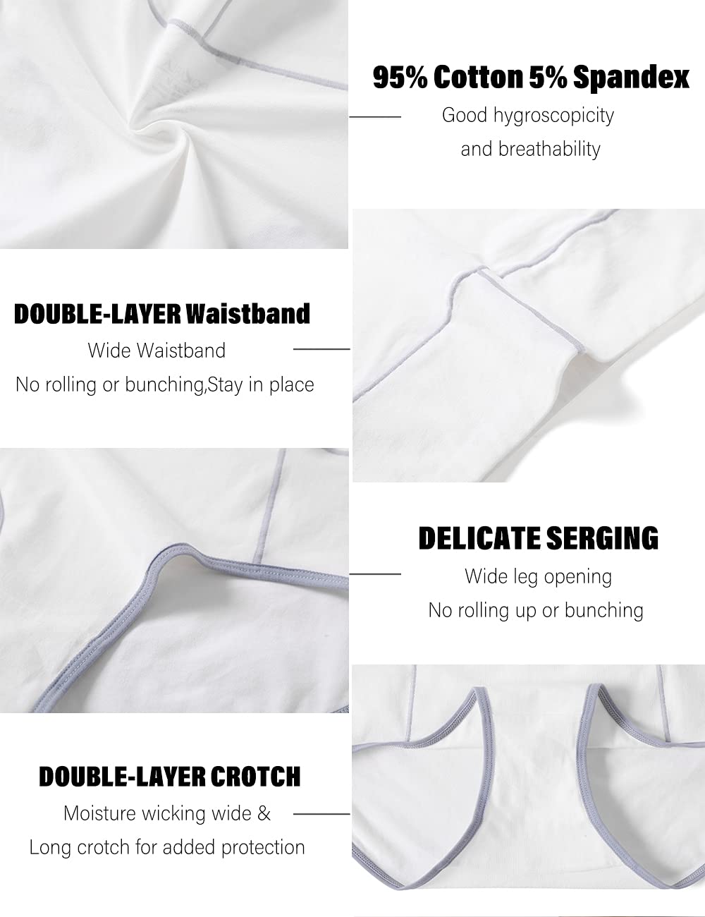 POKARLA Women's Cotton High Waist Full Coverage Underwear - Soft Breathable Postpartum Panties with Stretch - Perfect for Pregnancy, Post-Delivery & Everyday Comfort