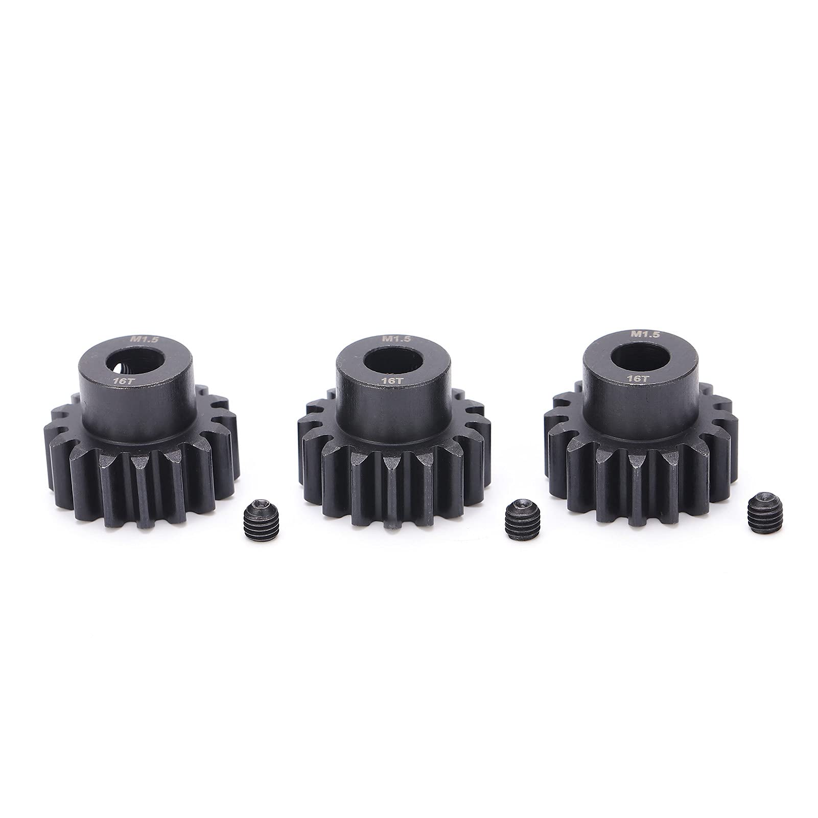 Keenso RC Pinion Gear Set - 3Pcs 8mm 16T M1.5 Pinion Gears for 1/5 & 1/6 Scale RC Cars, Brushless Motors & Model Car Upgrades | Perfect for Racing, Off-Roading & DIY RC Enthusiasts