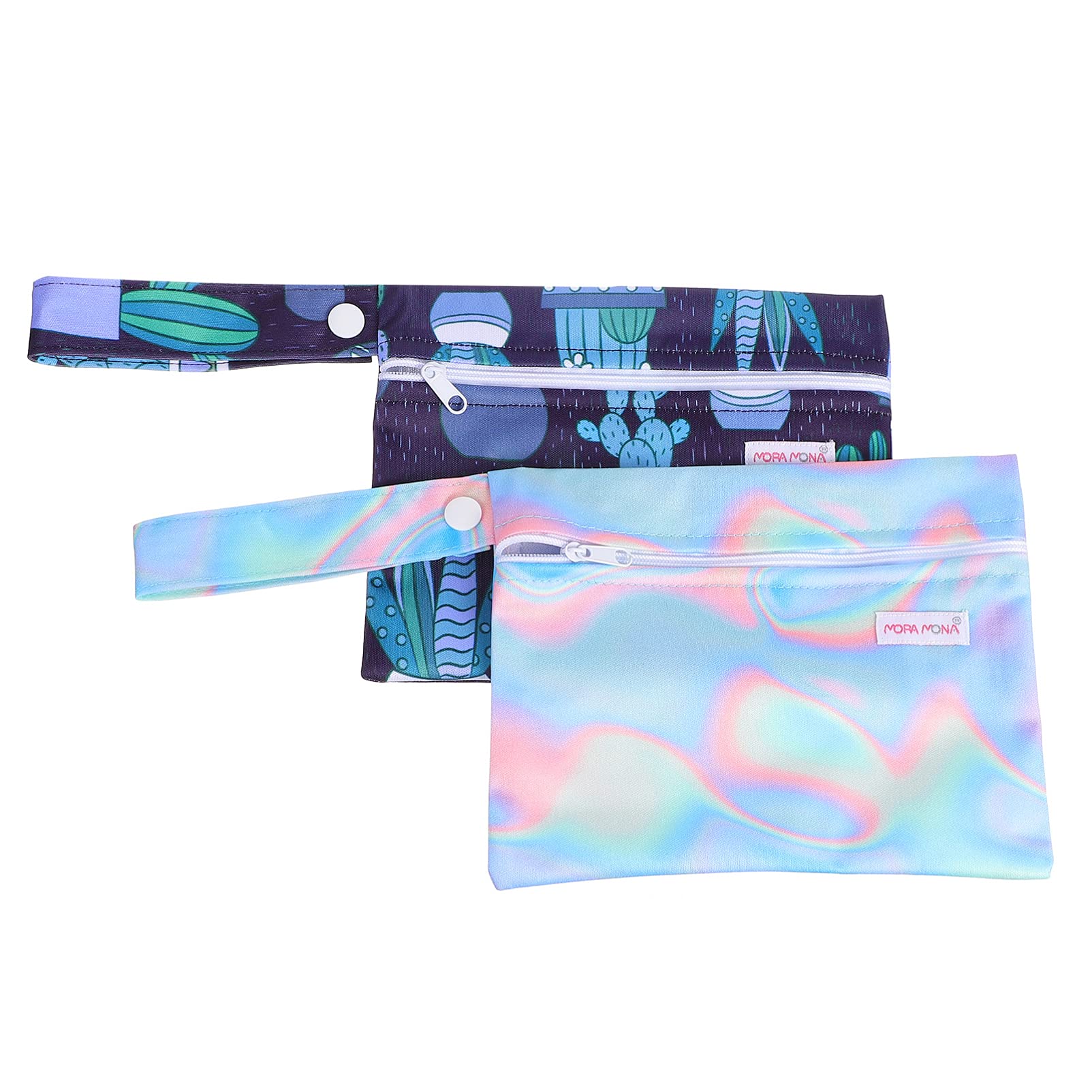 2 Pack Zippered Menstrual Pad Organizer Bags - Portable & Leak-Proof Period Pouch for Travel, Gym, School & Work - Polyester Storage Bag for Sanitary Napkins & Feminine Hygiene Products