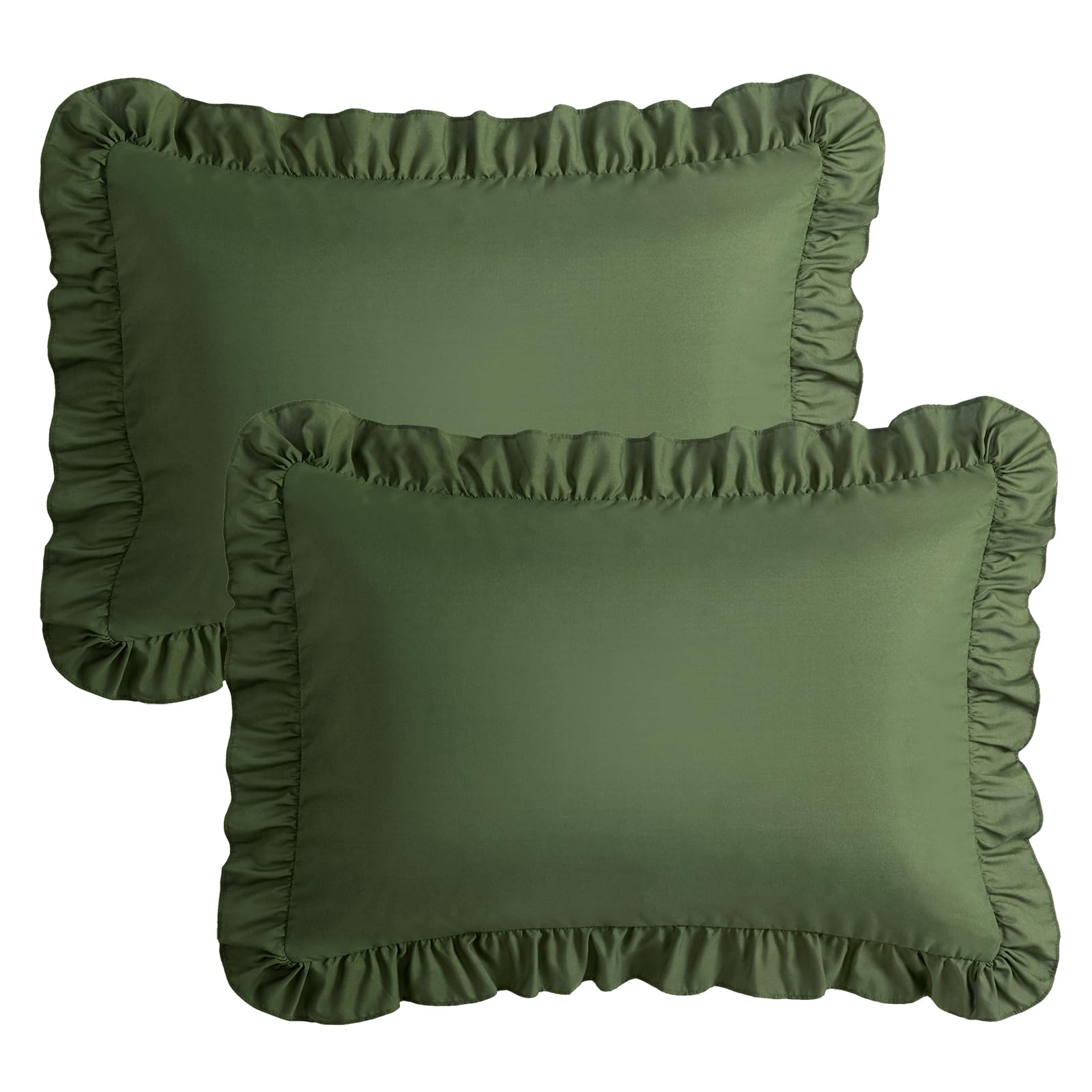 KKJIAF Ruffle Pillow Cases Standard Size Set of 2 - 20