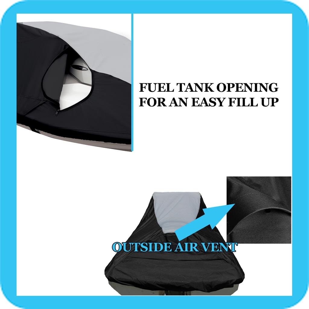 SBU Compatible Waterproof Cover for Yamaha Jet Ski Waverunner VX Deluxe (2007-2008 Models) - 600 Denier Heavy Duty PWC Protection - Perfect for Outdoor Storage & Winterization