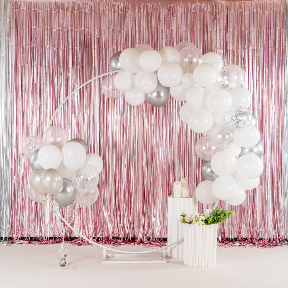 Balloonify White and Silver Balloon Arch Garland Kit - 72 Pieces for Party Decorations, Weddings, Baby Showers & Birthday Celebrations