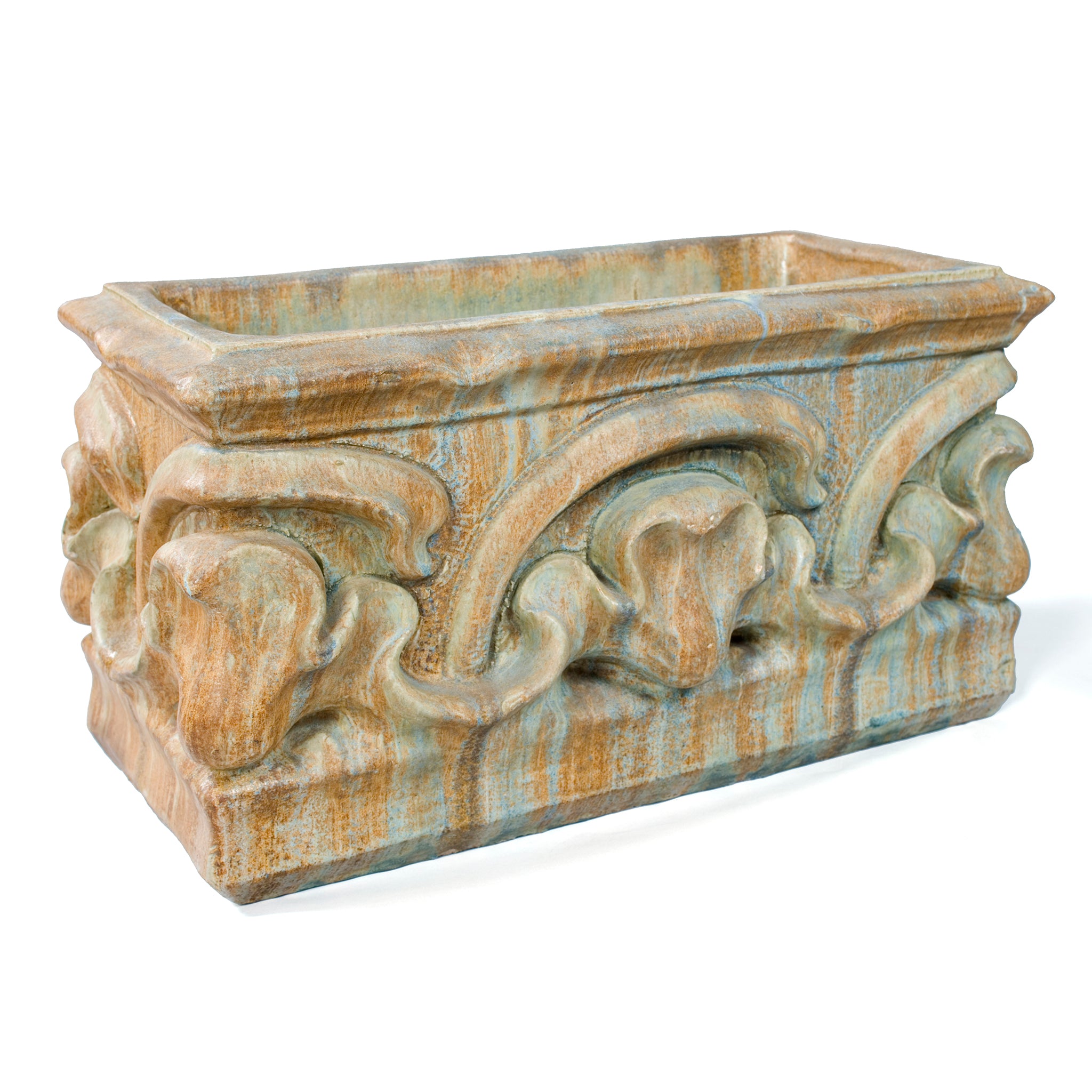 Alexandre Bigot Flamed Glazed Ceramic Planter - Handmade French Art Pottery for Indoor Plants, Succulents & Home Decor | Perfect for Living Room, Office & Garden Decorations