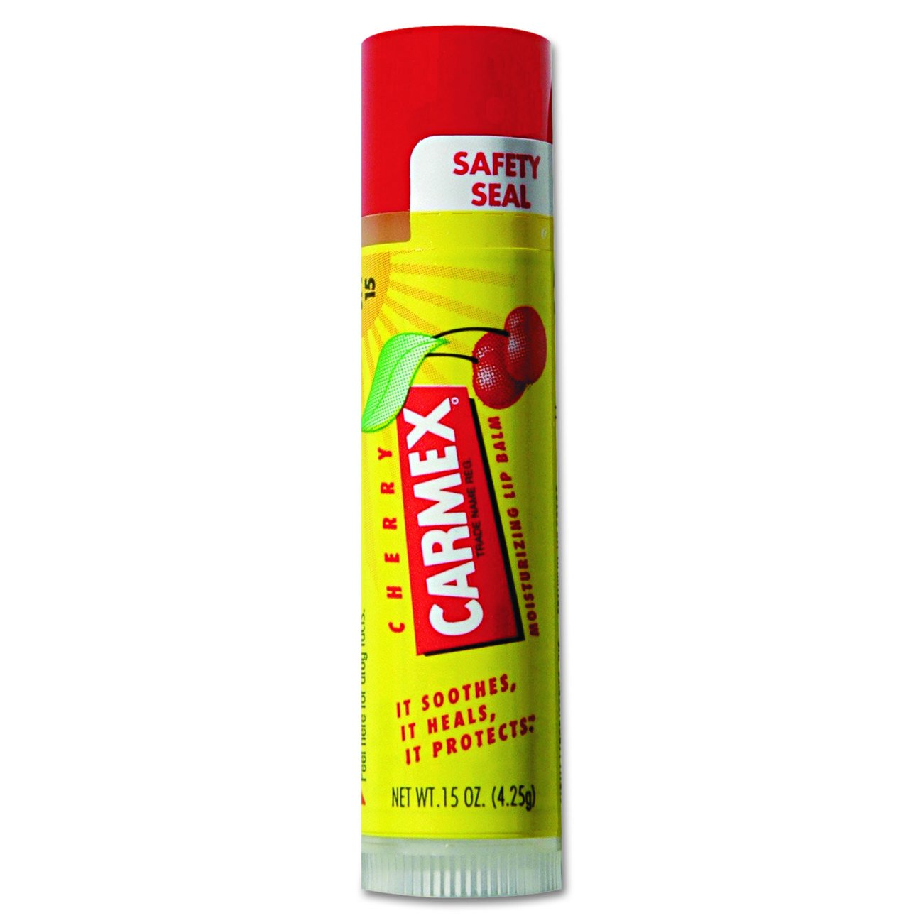 Carmex 00032 Moisturizing Lip Balm, Cherry Flavor, 0.15oz (4.25g) - Pack of 24 Tubes - Hydrating & Soothing Lip Care for Dry, Chapped Lips - Perfect for Winter, Travel, Gym & Daily Use