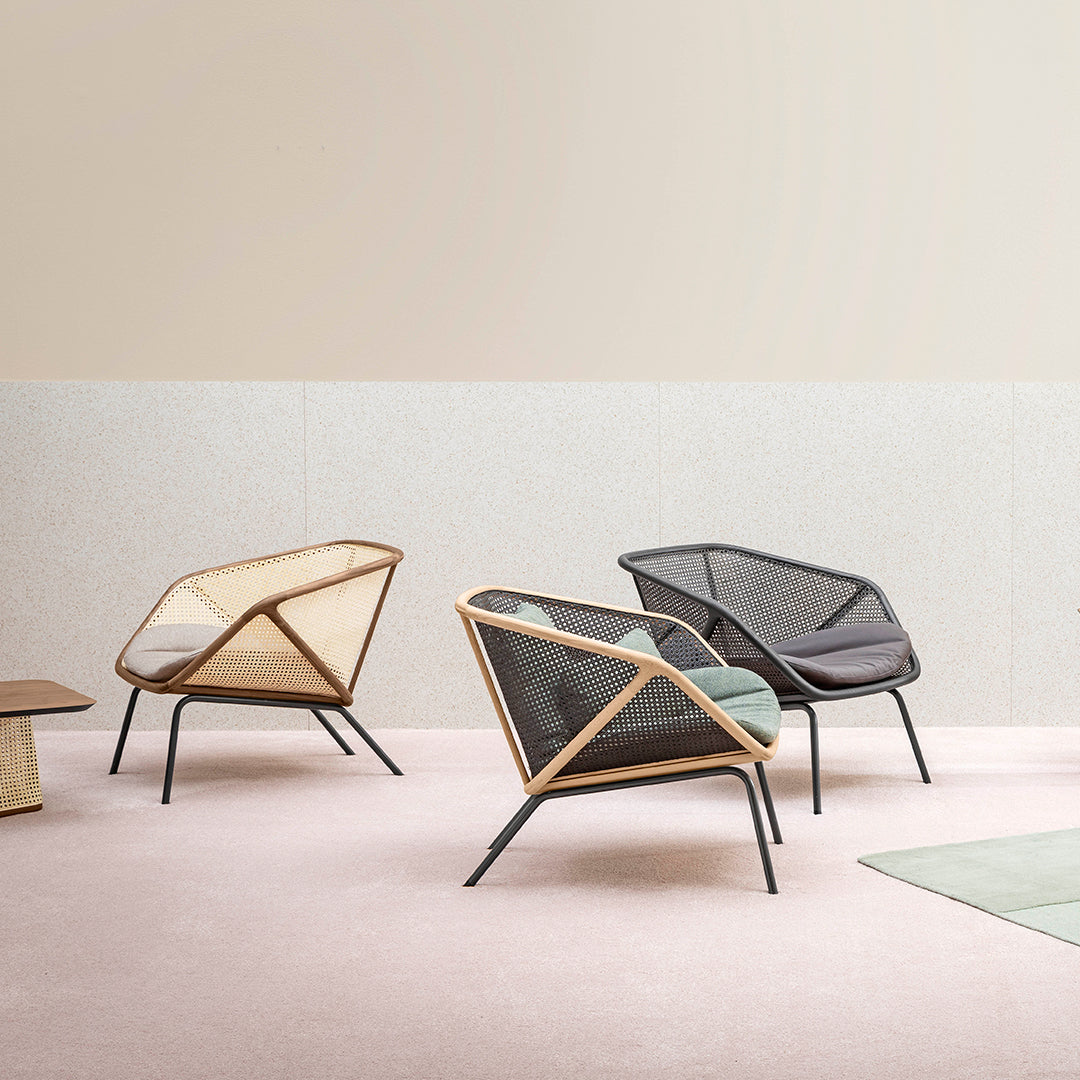 Premium Iroko Wood Frame Lounge Armchair with Upholstered Seat - Modern Living Room Furniture for Home & Office Comfort