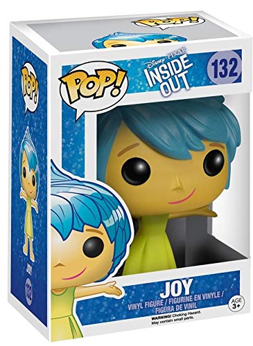 Disney Pixar Inside Out Joy Funko Pop Vinyl Figure - 3.75 Inch Collectible Toy with Pop Protector Case | Perfect for Disney Fans, Movie Collectors & Home Decor | Great Gift for Kids & Adults