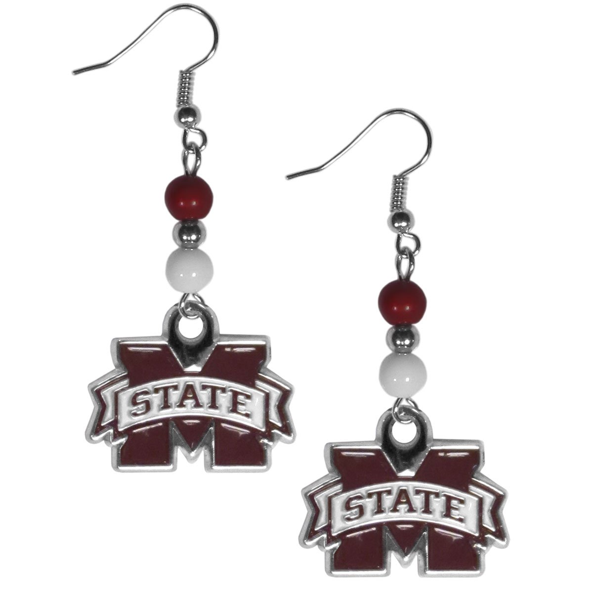 NCAA Siskiyou Unisex Beaded Dangle Earrings for Women & Men - Perfect for College Games, Sports Events & Fan Accessories