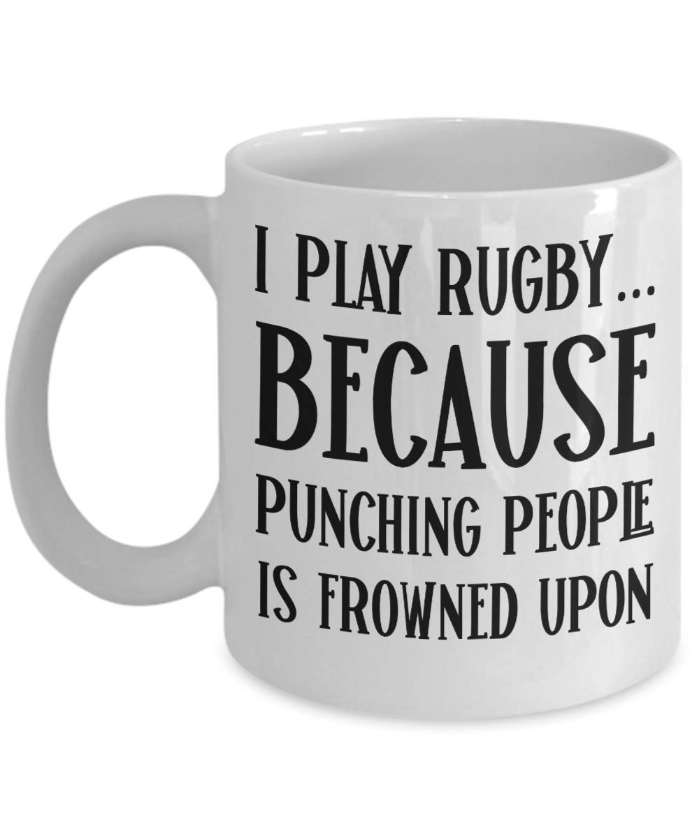 Funny Rugby Mug - Perfect Gift for Rugby Players, Son, Coach | Coffee & Tea Cup for Men & Women | Great for Birthdays, Christmas & Gag Gifts | Ideal for Game Day, Office & Sports Enthusiasts