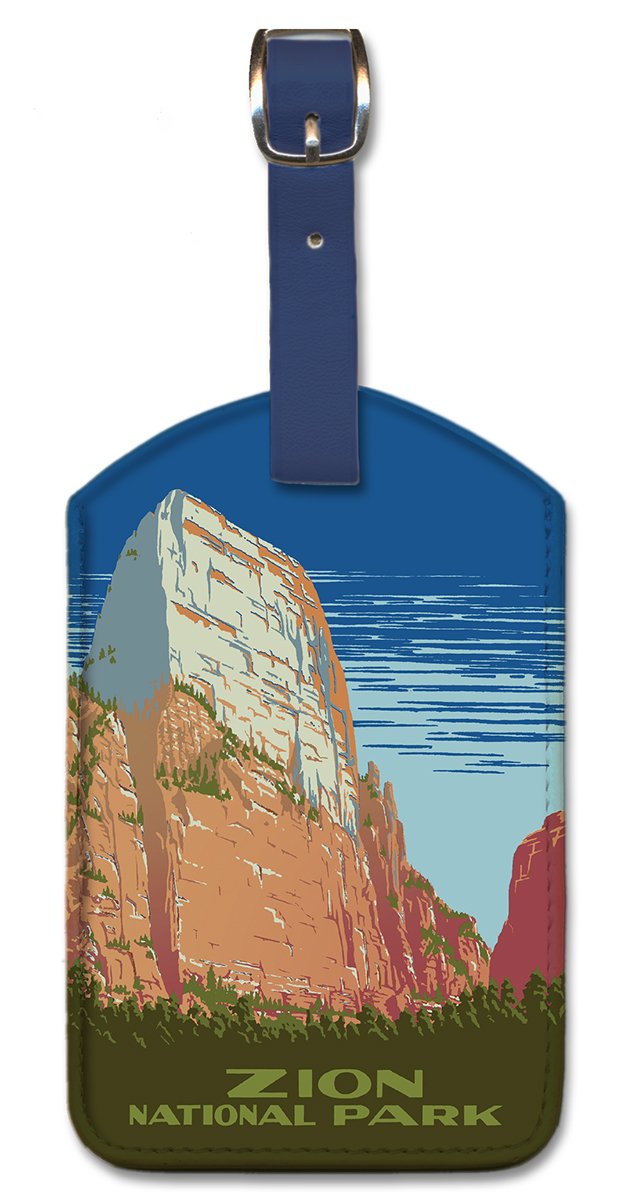 Pacifica Island Art Leatherette Luggage Tag - Durable Travel Accessory for Zion National Park & Vacation Trips - Perfect for Suitcases, Backpacks & Carry-Ons