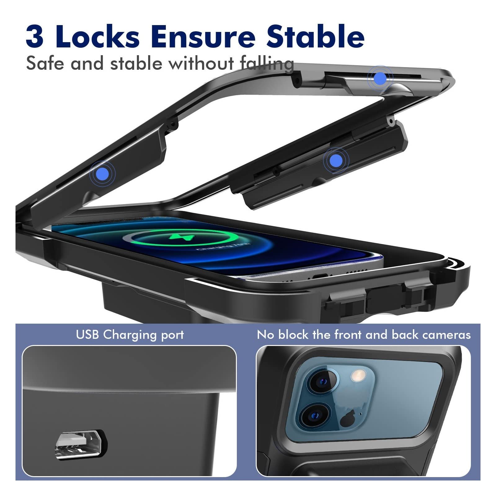 Waterproof Bike Phone Mount - Universal Motorcycle & Bicycle Handlebar Phone Holder, Durable Phone Case for Cycling, Commuting & Outdoor Adventures