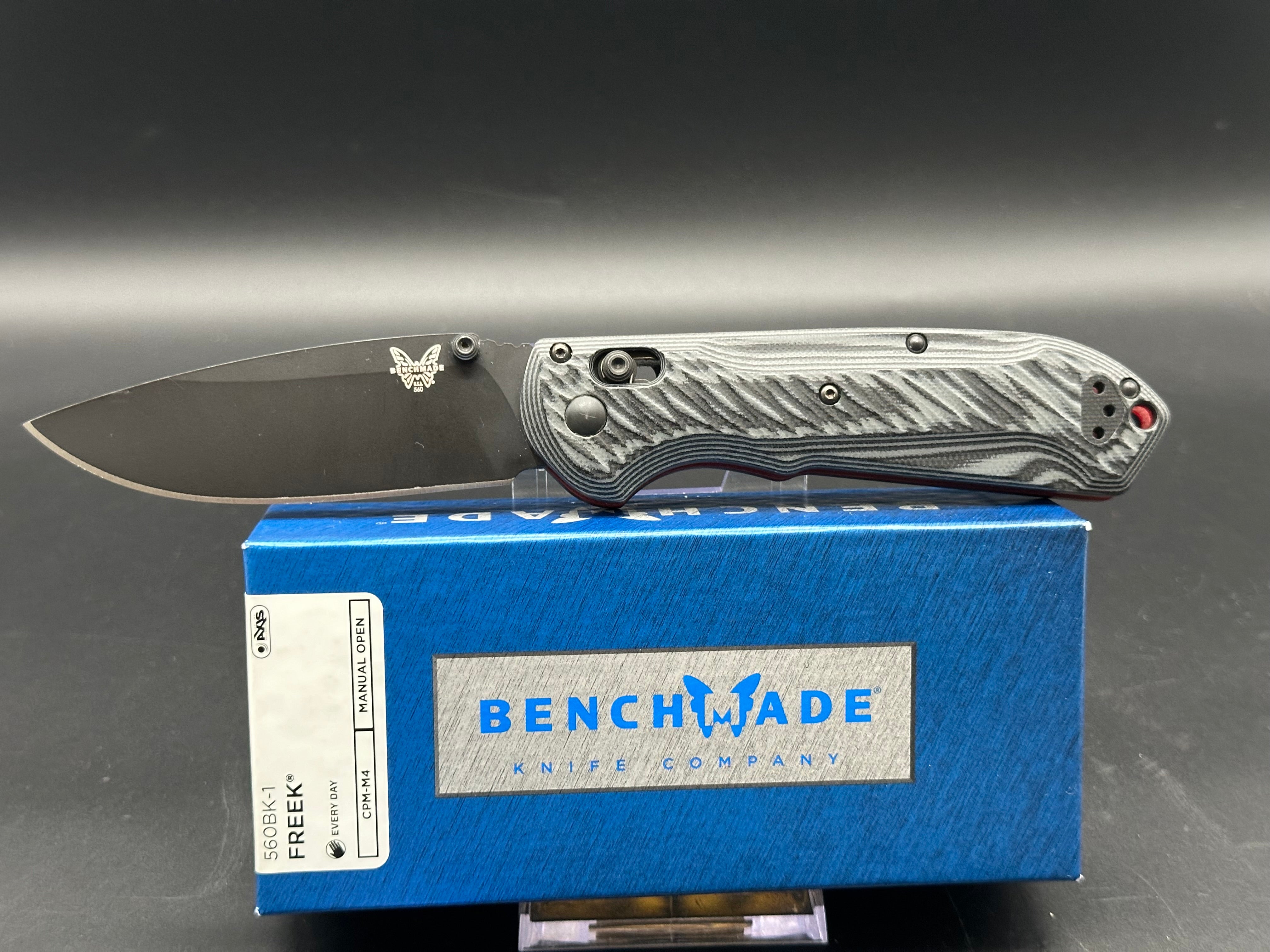 Benchmade Freek Folding Knife - Gray/Black G10 Handle, 3.6