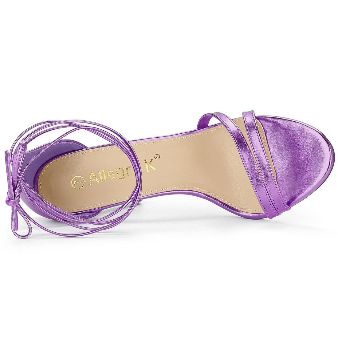 Allegra K Women's Open Toe Lace Up Stiletto Heel Sandals - Sexy High Heels for Parties, Weddings & Evening Events