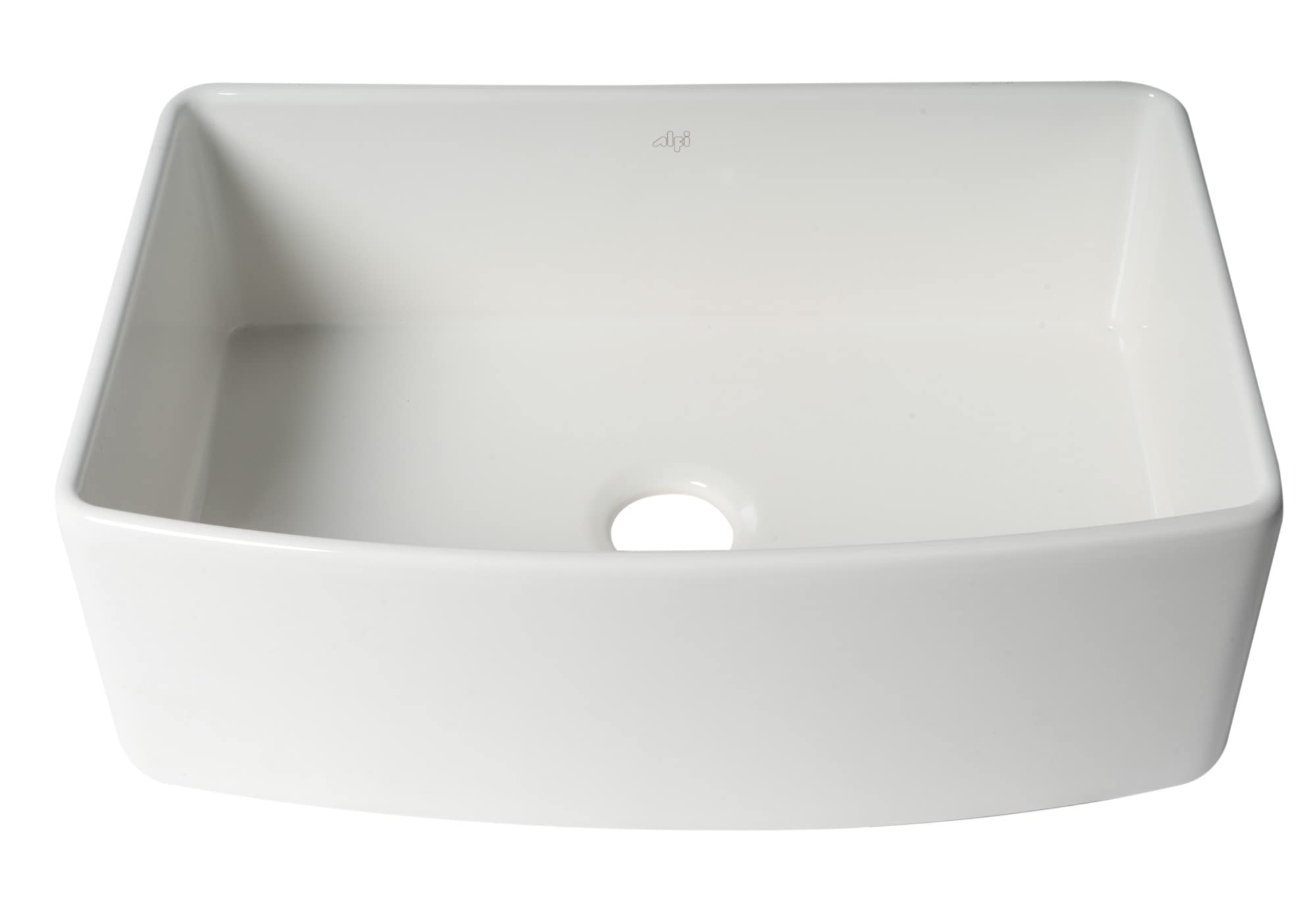 ALFI ABFC3020-W White Kitchen Sink - Stainless Steel Undermount Sink with Soundproof Padding for Modern Home Kitchen Renovation & Dishwashing