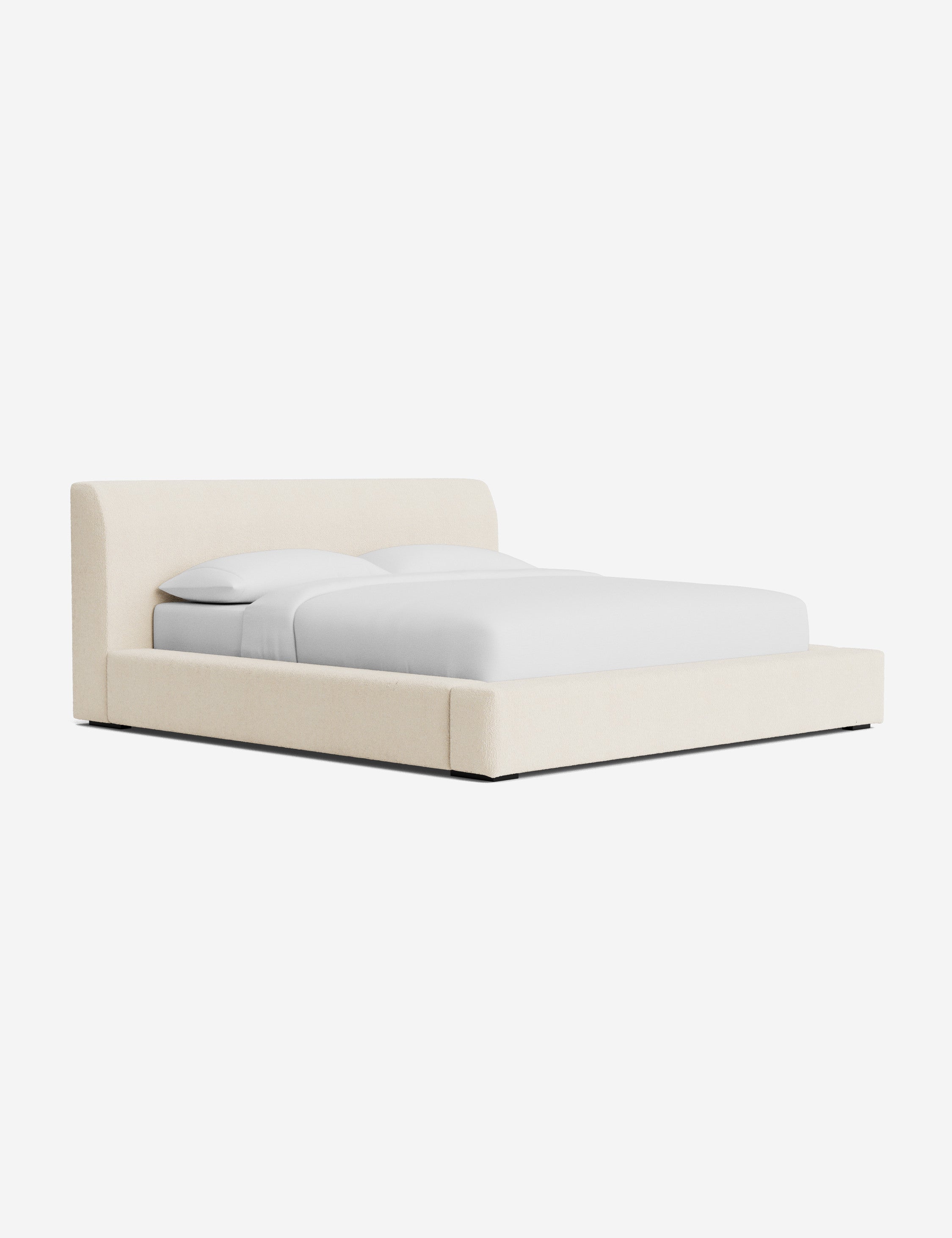 Stylish Clayton Platform Bed Frame - Queen Size, Modern Wooden Bed with Sturdy Slat Support - Perfect for Bedroom, Guest Room & Small Spaces