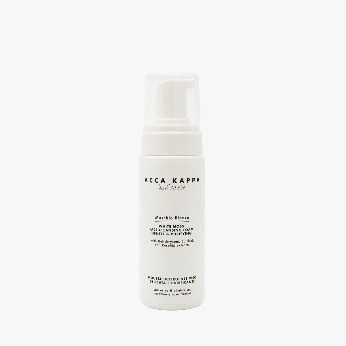 White Moss Facial Cleanser - Gentle Foaming Face Wash for All Skin Types - Perfect for Daily Skincare & Acne-Prone Skin