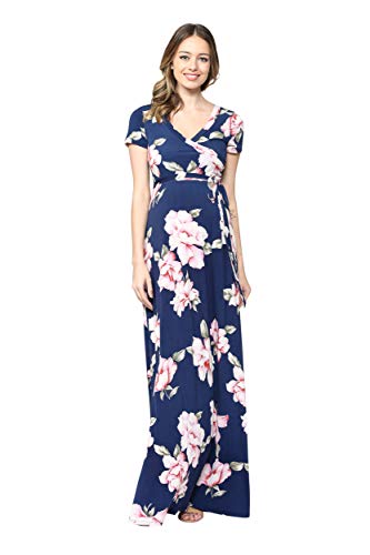 Navy/Blush Flower