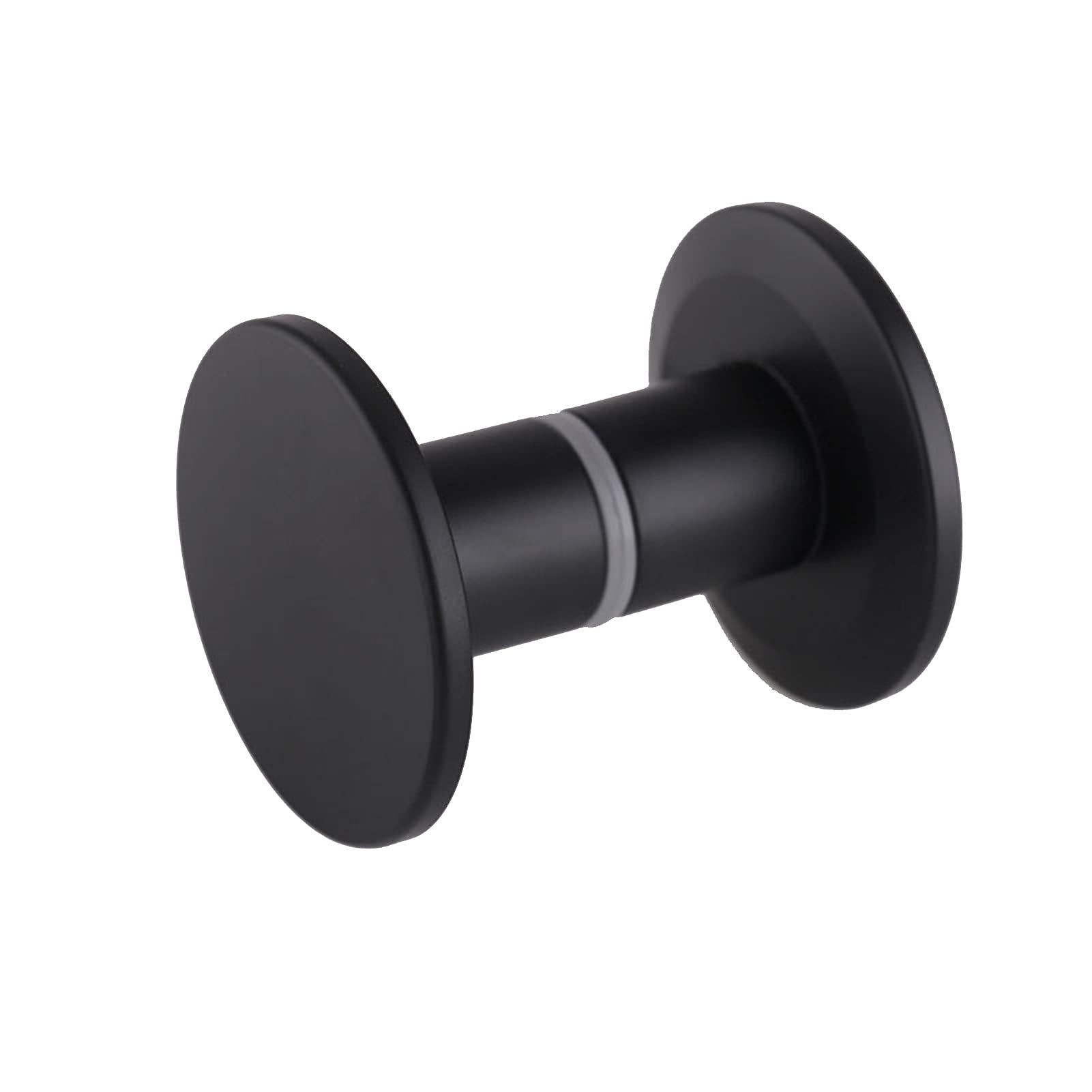 Black Wooden Barn Door Knobs - Solid Single Hole Interior & Glass Door Handles - Replacement Shower Pull Knobs for Home, Office & Bathroom Decor