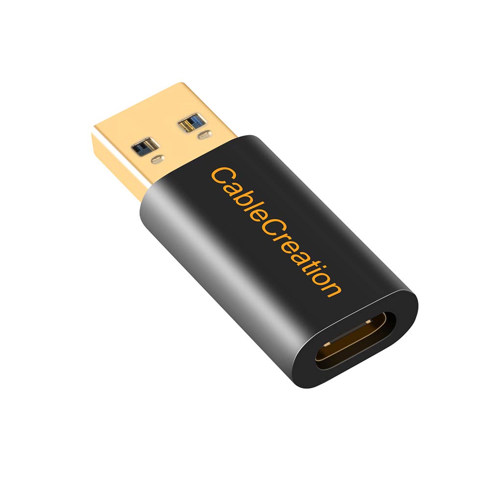 CableCreation 3-Pack USB C Female to USB Male Adapter - USB 3.1 5Gbps Type C to A Converter for Laptops, MacBook, Logitech StreamCam, VR Headsets - Fast Charging & Data Transfer for Phones, Tablets, Gaming Devices