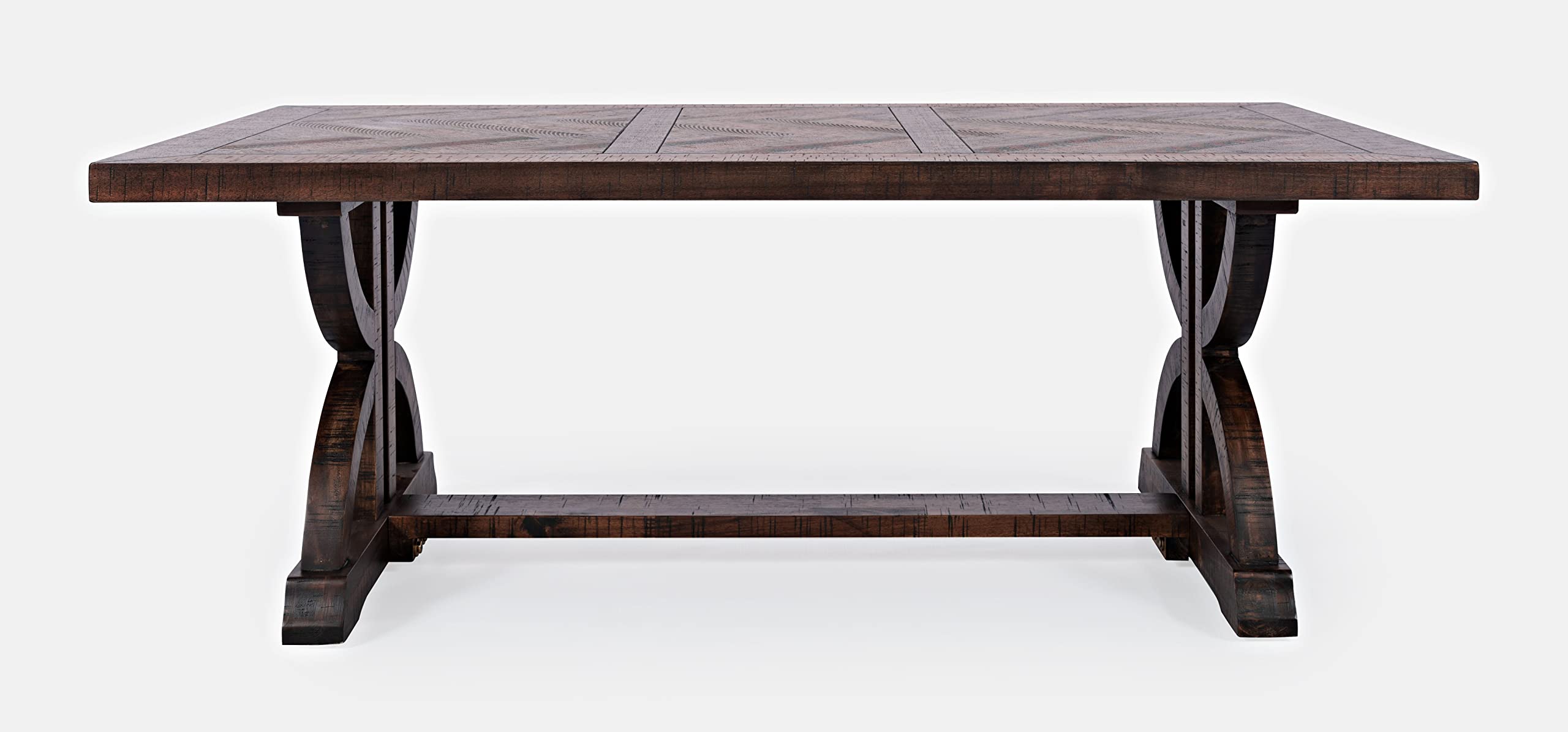 Jofran Inc. Fairview Rustic Trestle Coffee Table - Solid Wood Farmhouse Style Living Room Furniture for Home Decor | Perfect for Living Room, Lounge, or Office