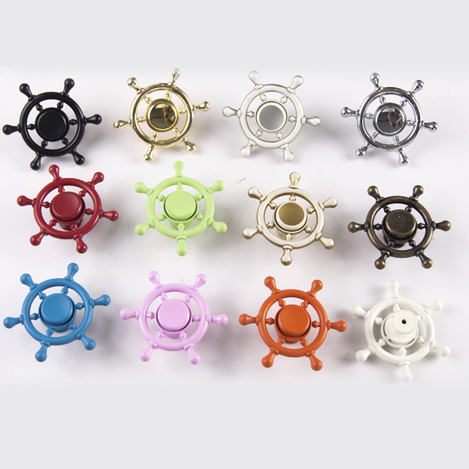 OLAYA Creative Zinc Alloy Gyro Handle - Modern Simple Cabinet Knobs for Kids Room, Kitchen Drawers & Wine Cabinets (4-Pack, Orange) - Durable & Stylish Hardware for Home Decor & Furniture Upgrade