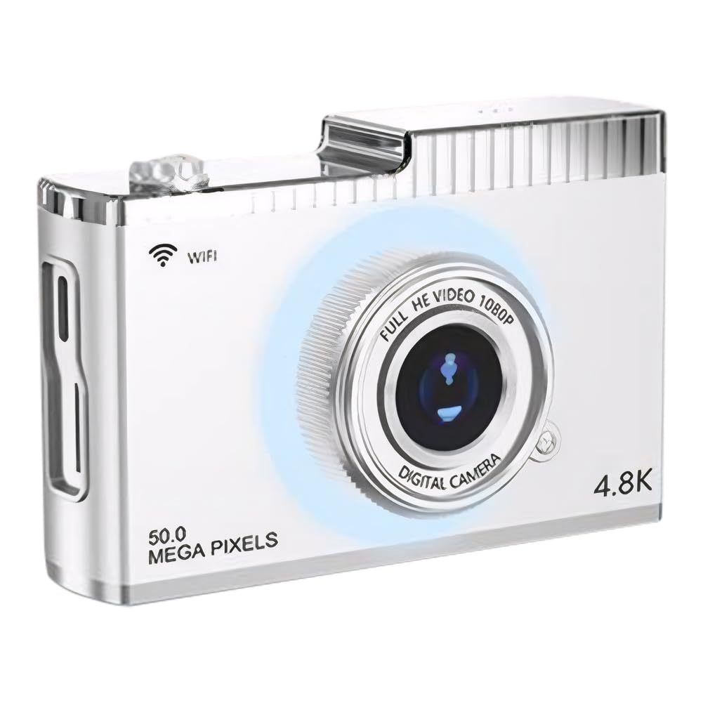 LYEAA 4K 50MP Digital Camera with 8x Optical Zoom, Autofocus, WiFi Connectivity & Built-in Fill Light - Perfect for Vlogging, Travel Photography and YouTube Content Creation