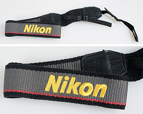 Nikon NS 1 Wide Neck Strap - Comfortable Camera Strap for DSLR & Mirrorless Cameras (Gray) - Perfect for Travel, Hiking & Photography Enthusiasts