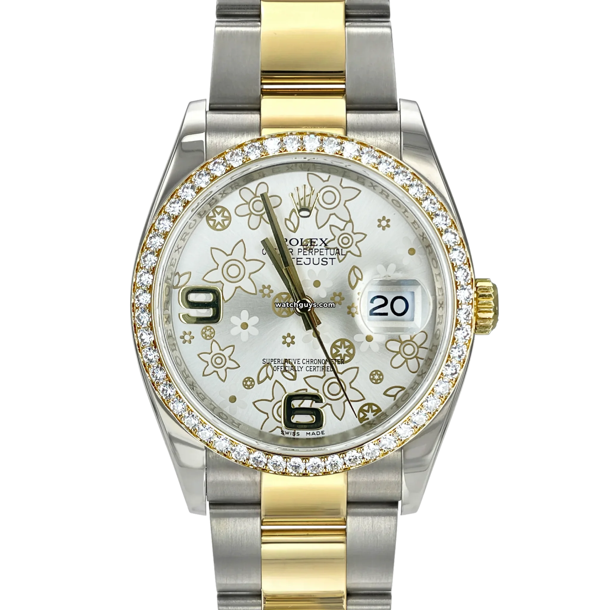 Rolex Datejust 116243 Silver Dial Diamond Bezel Ladies Watch - Perfect for Luxury Gifts & Special Occasions