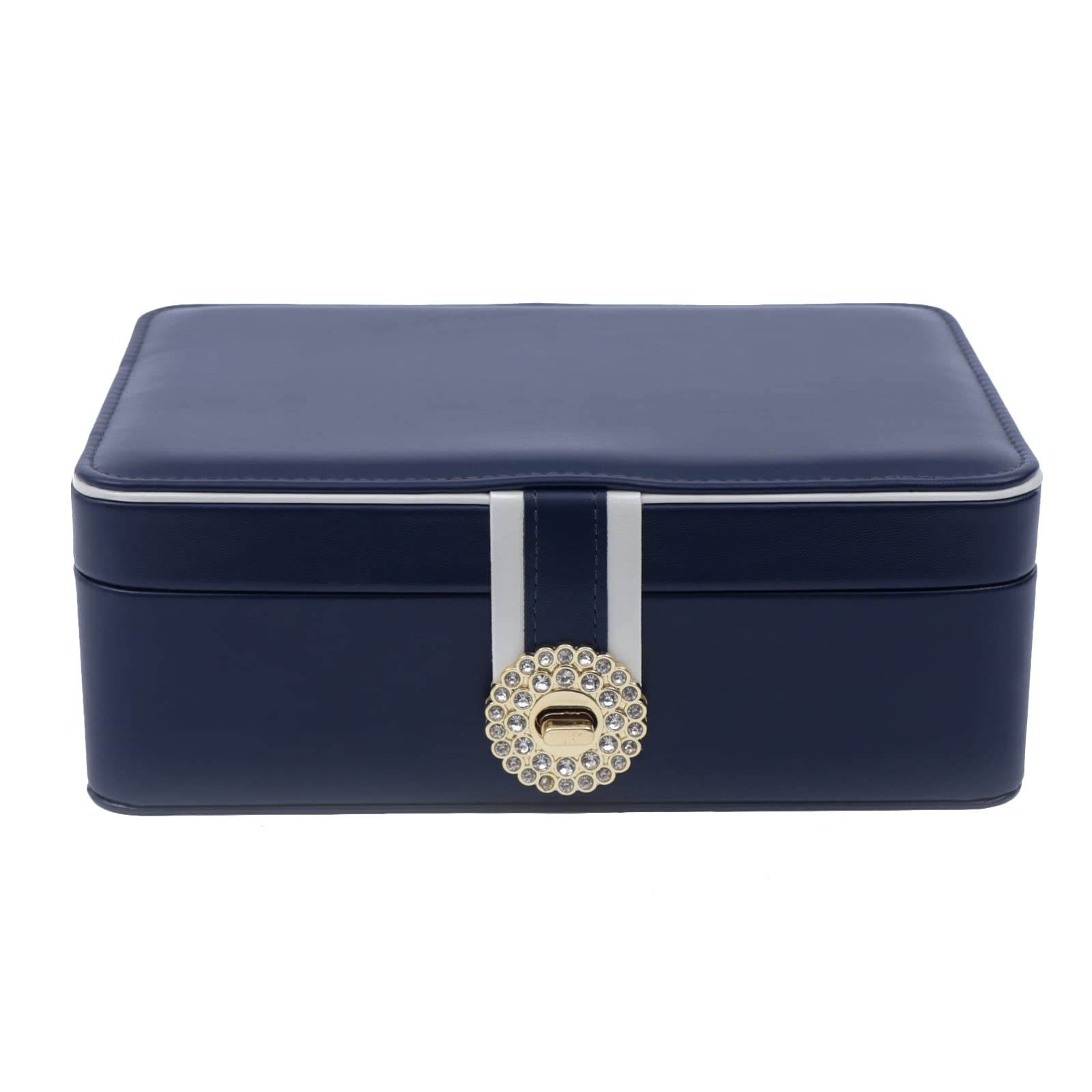Velvet Jewelry Box Organizer with 6 Removable Watch Trays - Jewelry Storage Case for Earrings, Rings & Bracelets - Portable Travel Jewelry Box for Women & Girls - Perfect for Home, Travel & Gift Giving