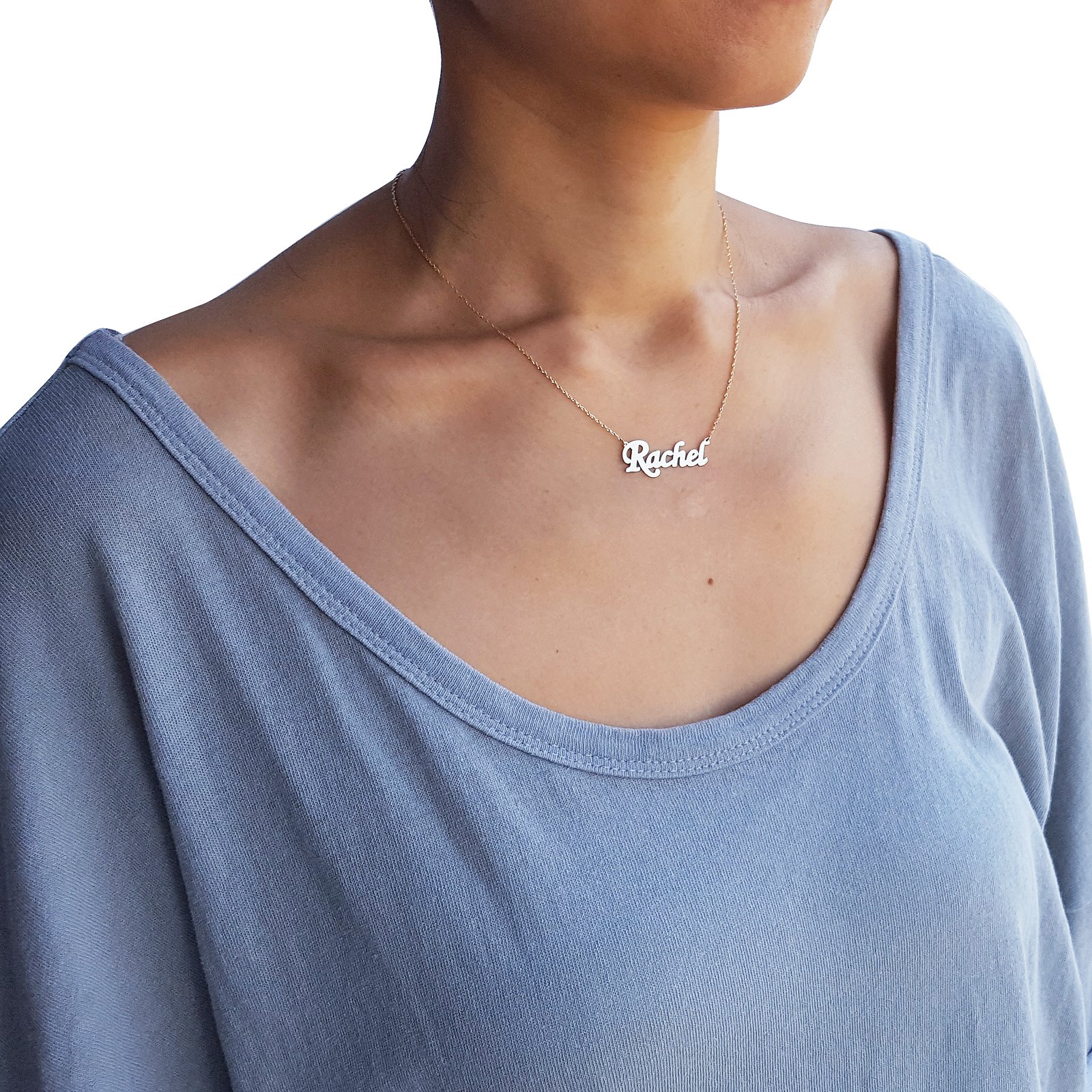 14k Gold Personalized Name Necklace - Elegant Pendant for Gifts & Daily Wear