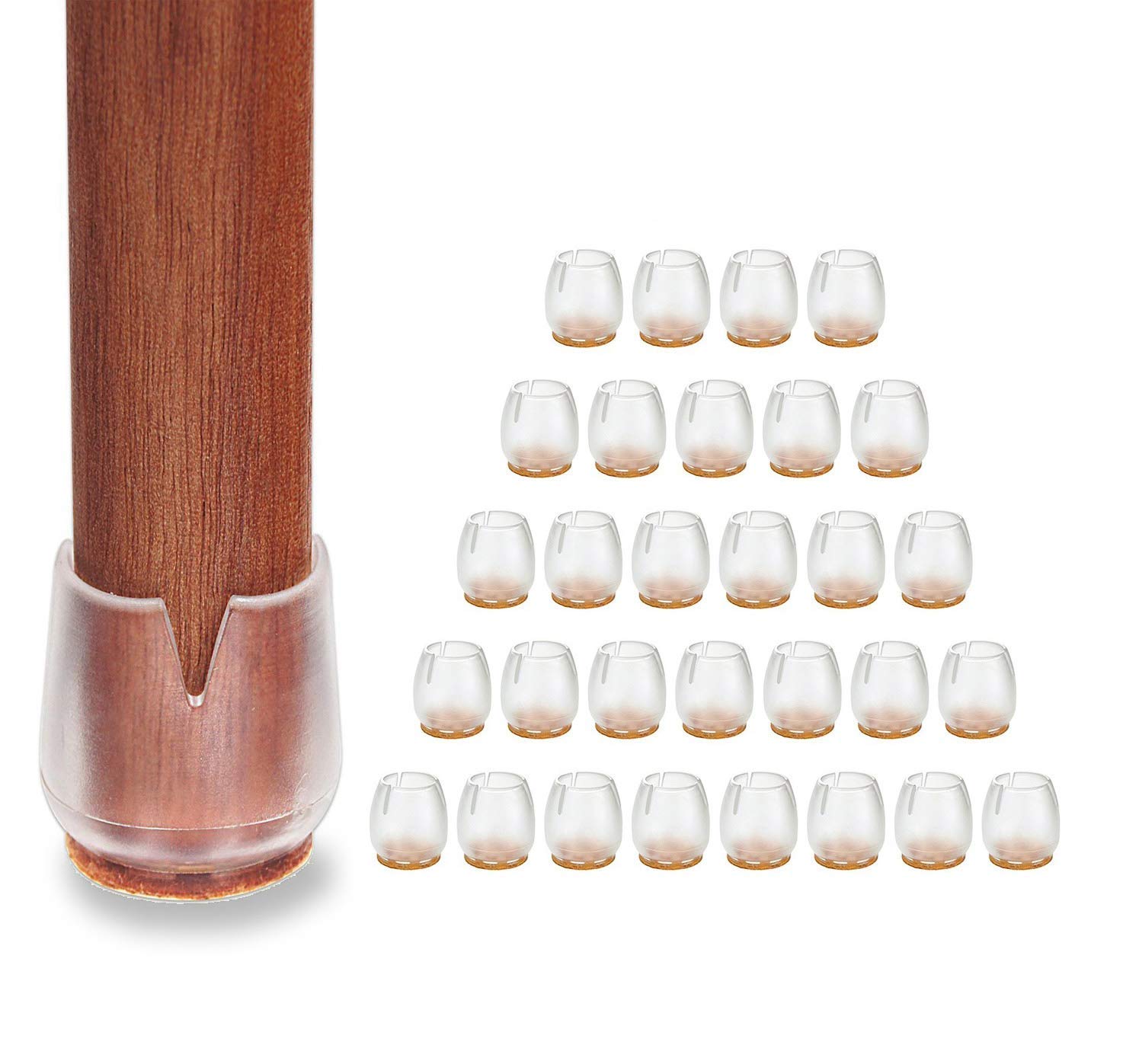JoyLionKay Round Chair Leg Caps - 1/2
