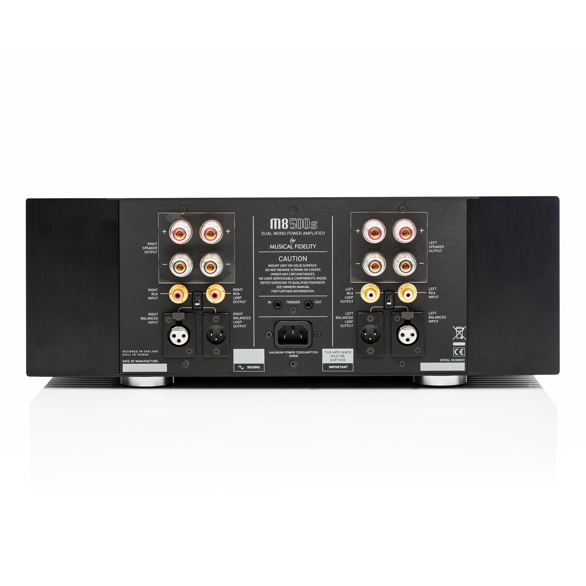 Musical Fidelity M8S 500S High-End Stereo Power Amplifier - 500W RMS for Audiophile Home Theater & Music Listening