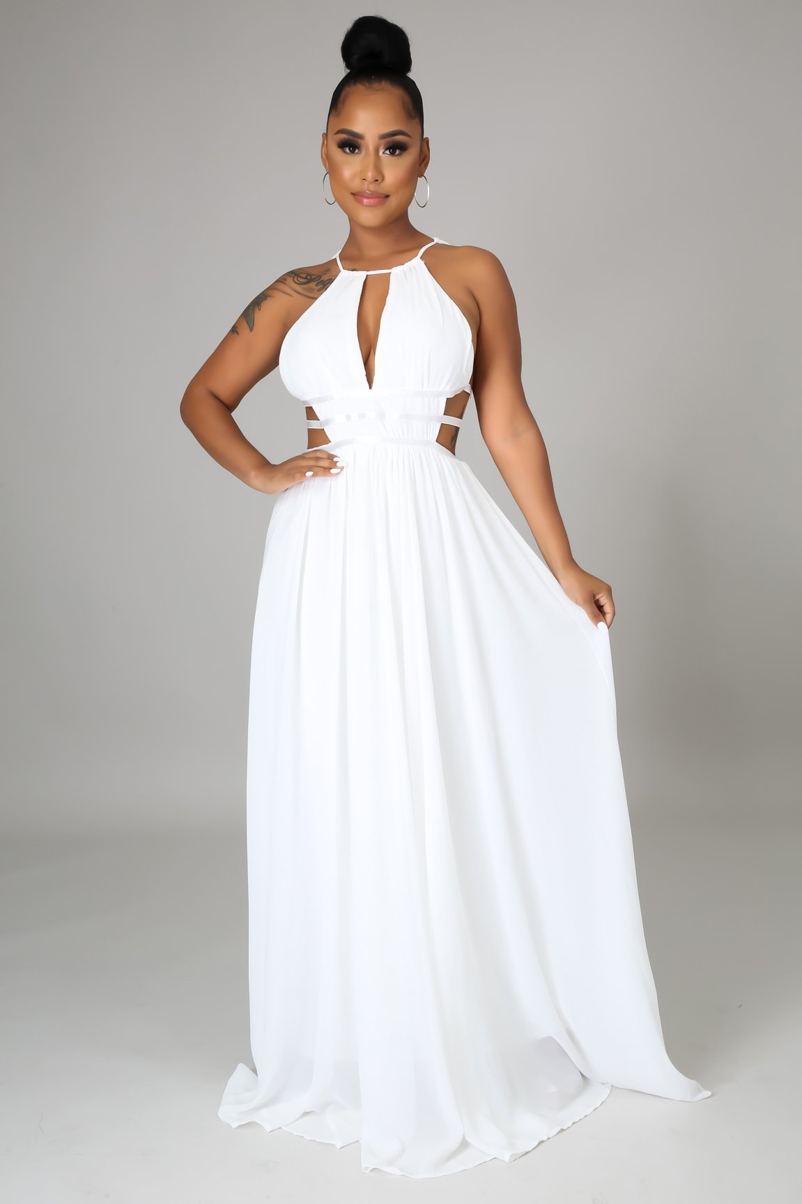 Yesenia Dress for Women - Elegant White Summer Dress for Casual Wear, Beach, Party & Date Night | Flowy & Comfortable