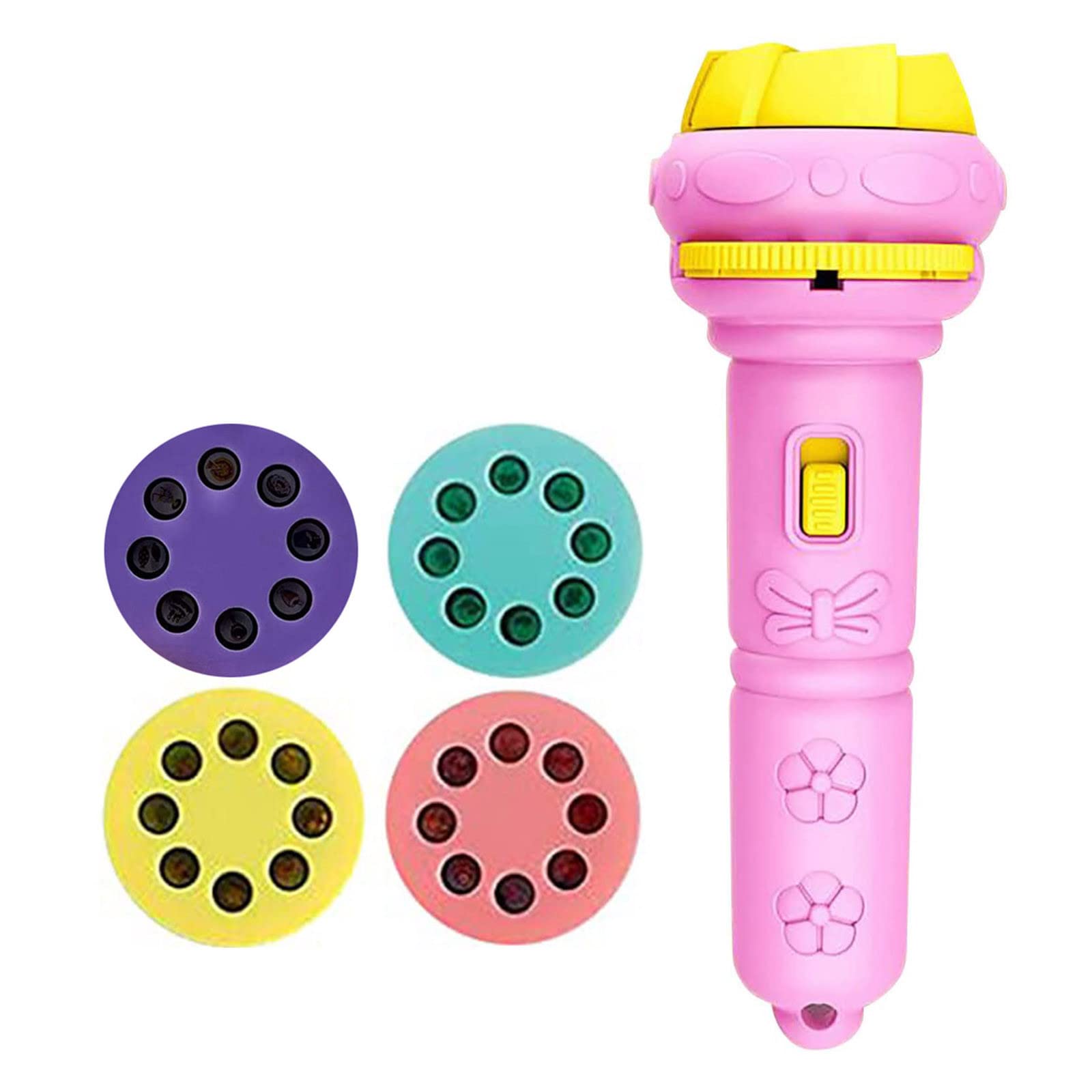 Muised Slide Projector Flashlight - Kids Educational Projection Light Toy with 24 Slides, Night Light for Bedtime Stories & Outdoor Summer Fun - Perfect for Camping, Parties & Learning Activities