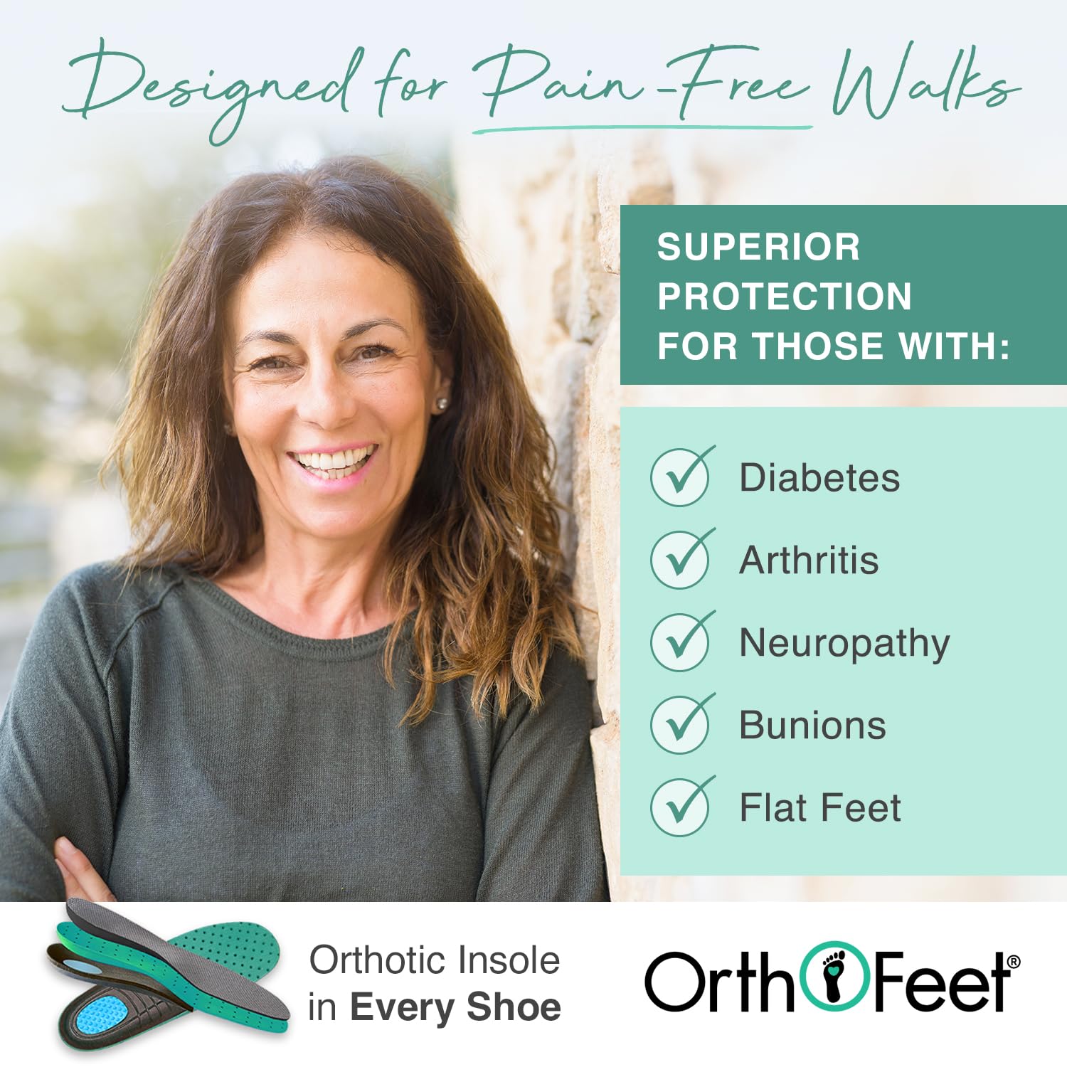 Orthofeet Women's Orthopedic Hiking Shoes - Waterproof, Arch Support & Pain Relief for Plantar Fasciitis - Perfect for Outdoor Adventures, Walking & Travel