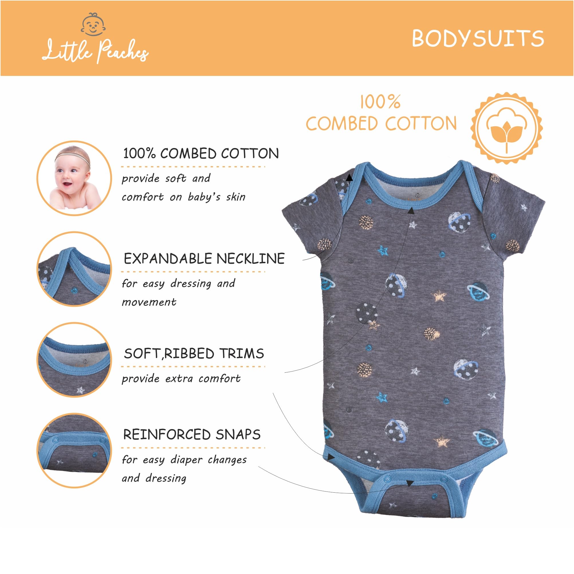 Newborn Baby Clothes Gift Set for Girls & Boys 0-3 Months - Soft Cotton Layette with Hat & Mittens | Perfect for Hospital, Photo Shoots & First Outings