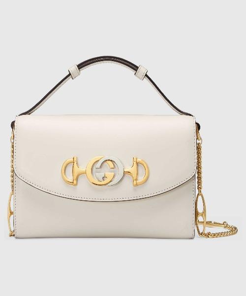Gucci Zumi White Smooth Leather Mini Bag for Women - Luxury Designer Handbag for Parties, Dates & Everyday Use